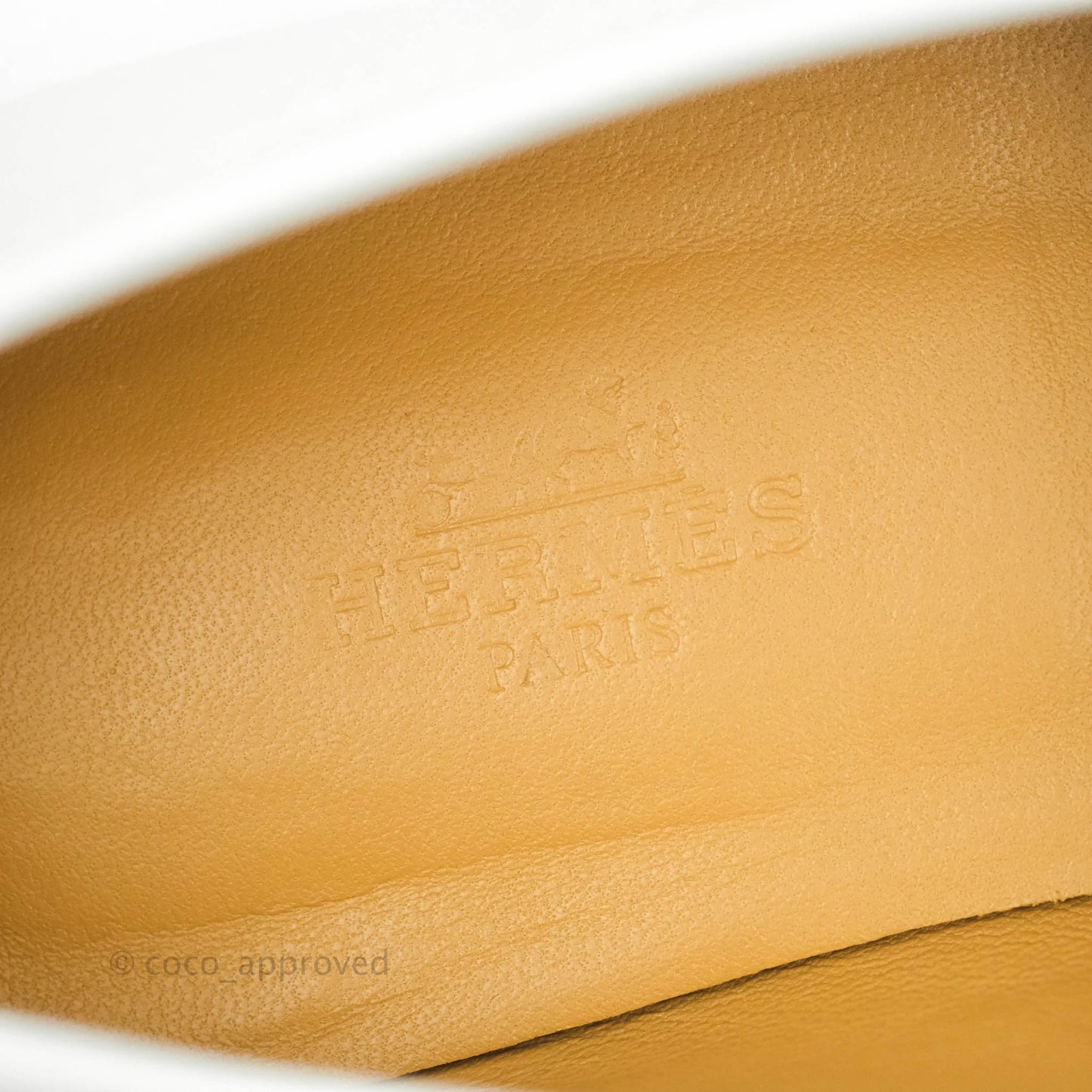 Hermès Colette Loafer in White Calfskin Size 35.5