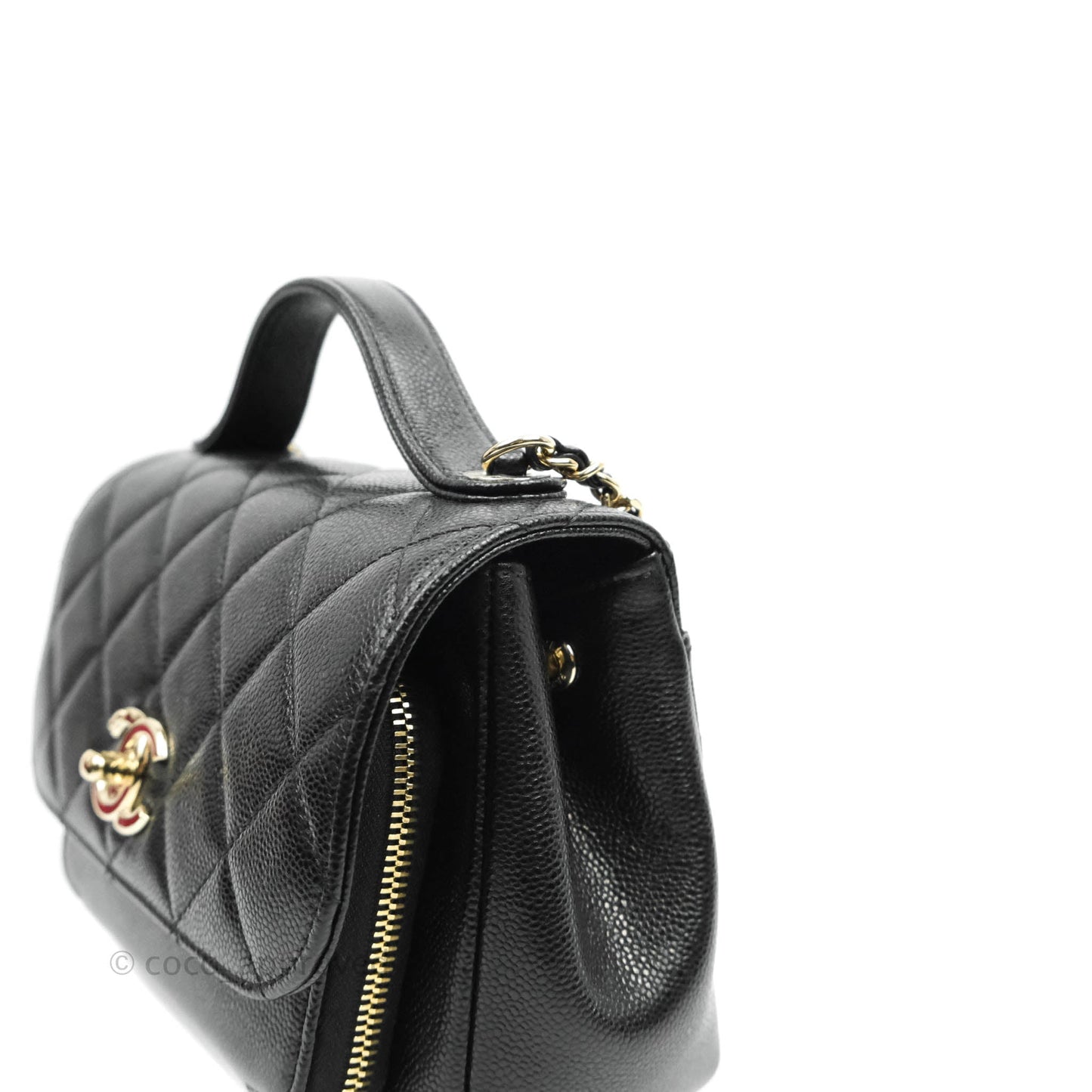 Chanel Small Quilted Business Affinity Flap Black Caviar Gold Hardware