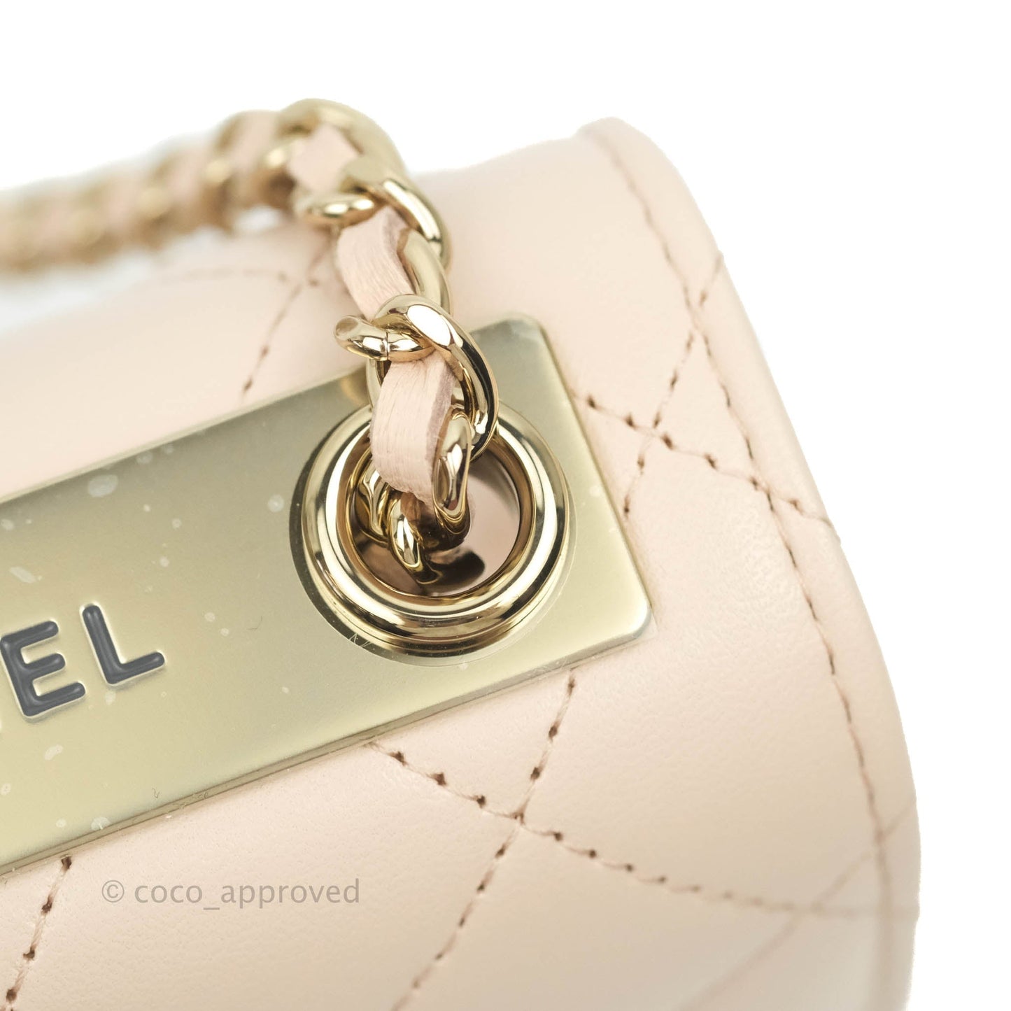 Chanel Mini Quilted Trendy CC Clutch With Chain Rose Clair Pink Lambskin Gold Hardware
