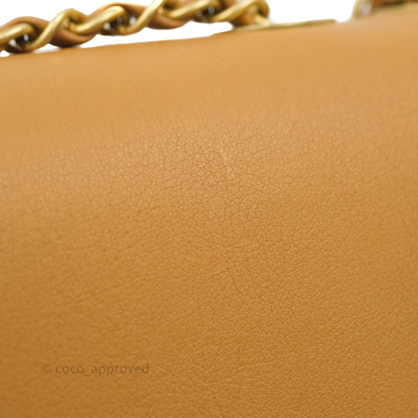 Chanel Quilted Flap With Coin Purse Caramel Calfskin Aged Gold Hardware 19K