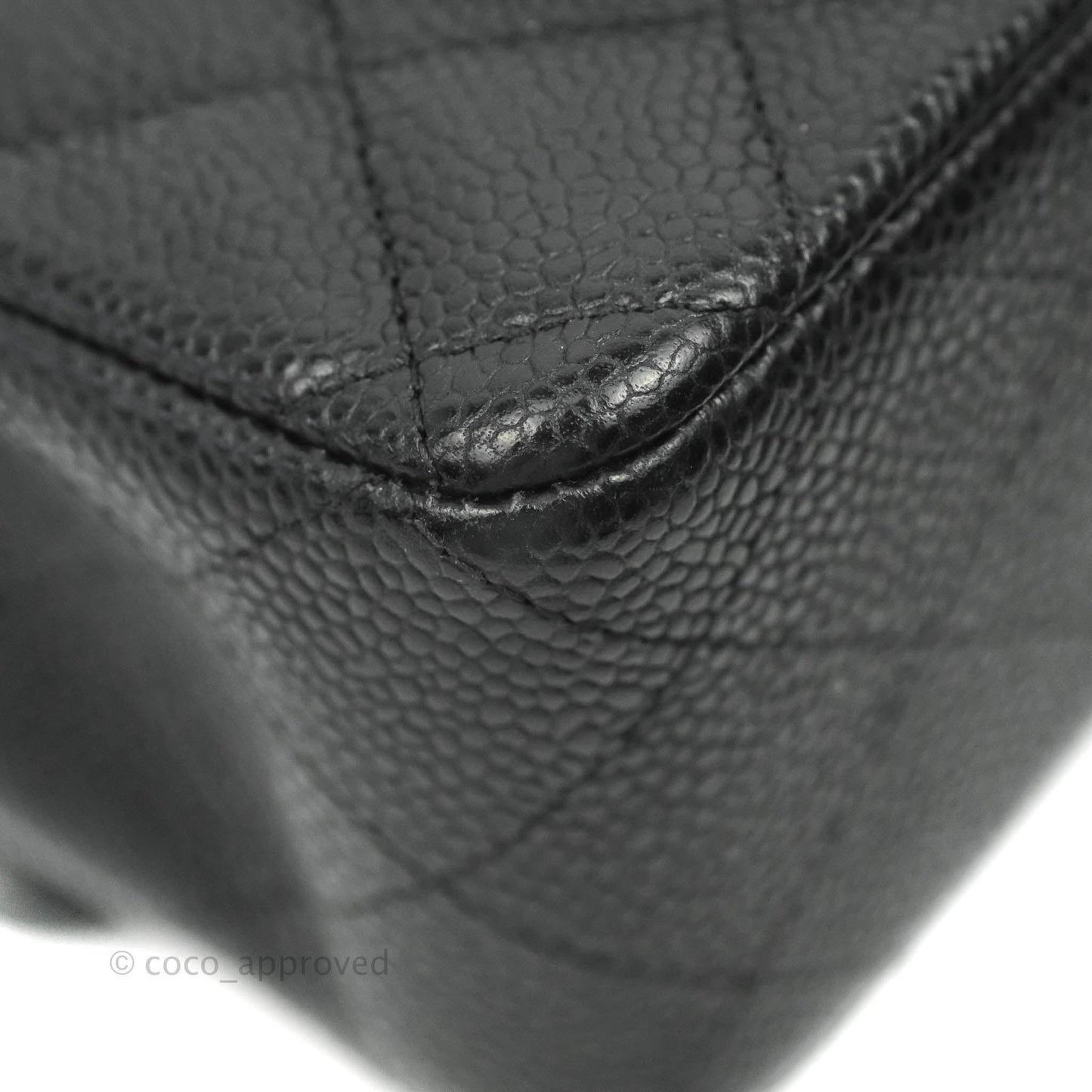 Chanel Quilted Mini Rectangular Flap Black Caviar Gold Hardware 18S