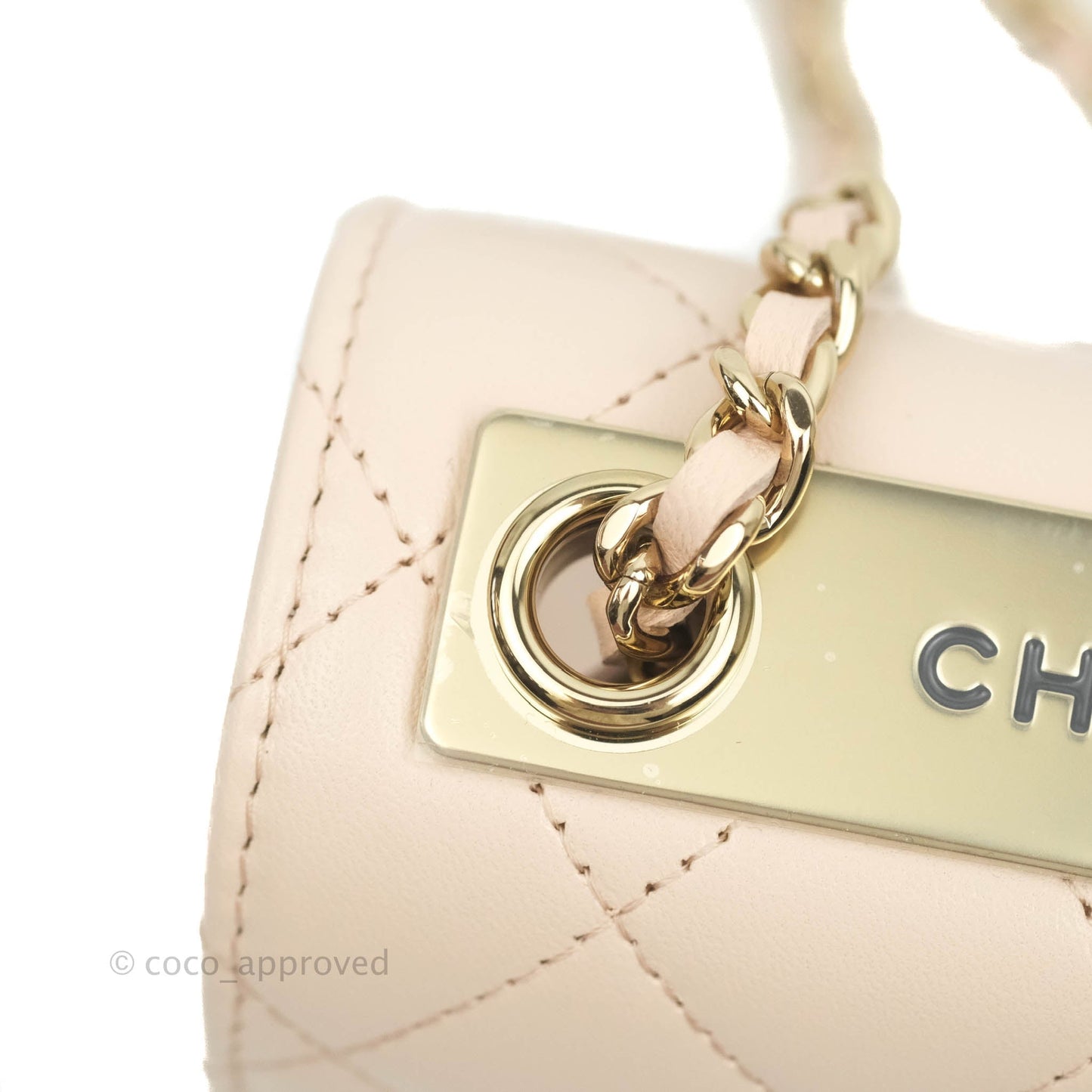 Chanel Mini Quilted Trendy CC Clutch With Chain Rose Clair Pink Lambskin Gold Hardware