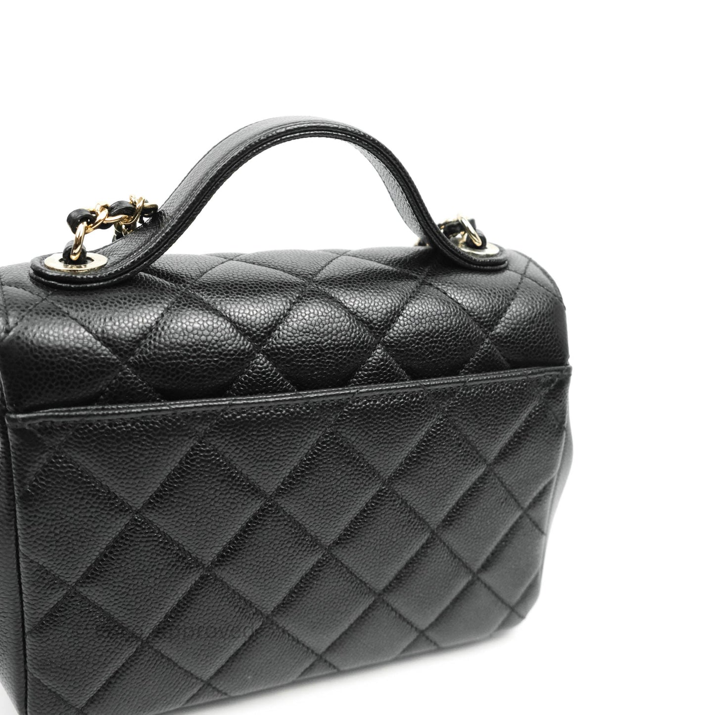 Chanel Small Quilted Business Affinity Flap Black Caviar Gold Hardware