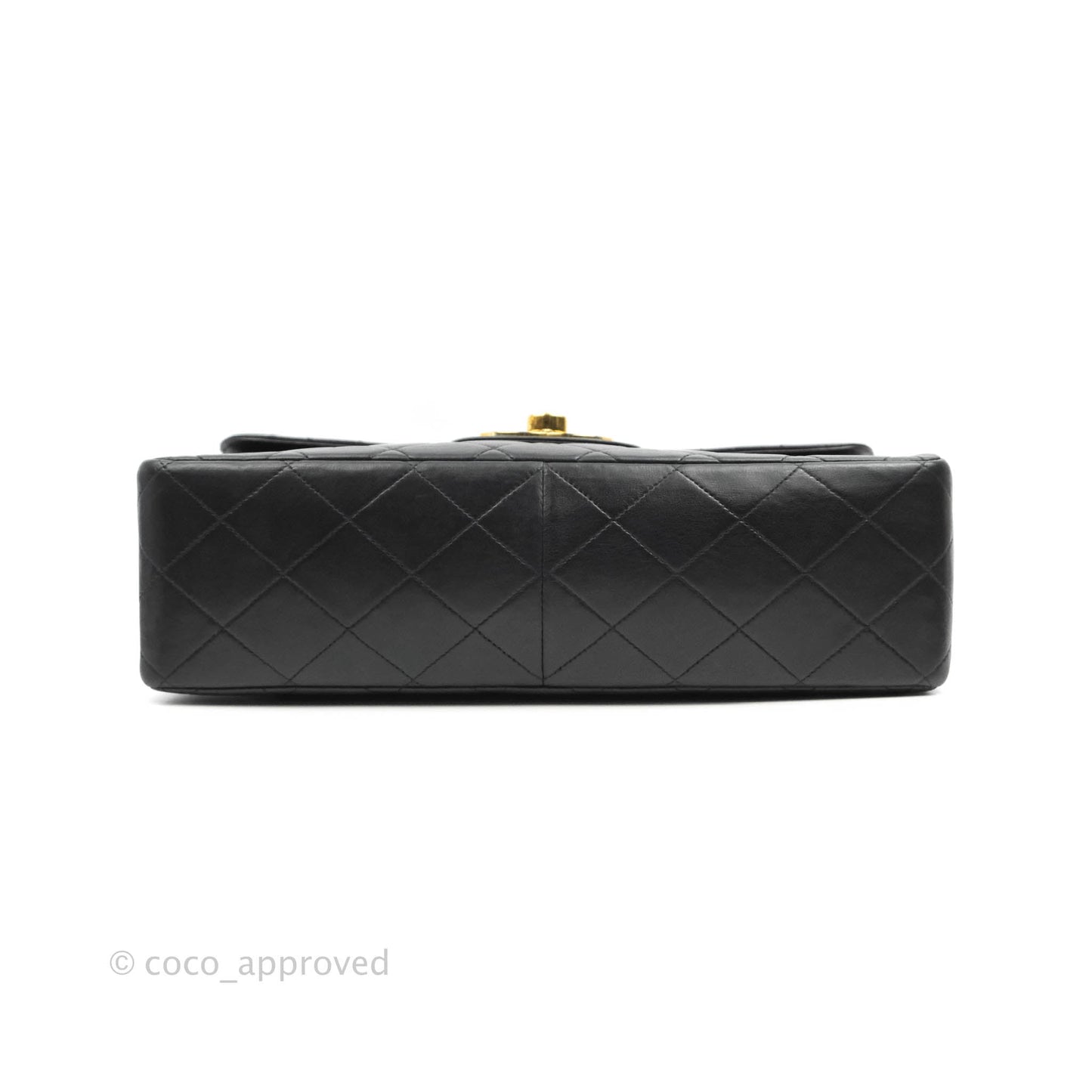 Chanel Vintage Jumbo Single Flap Black Lambskin 24K Gold Hardware