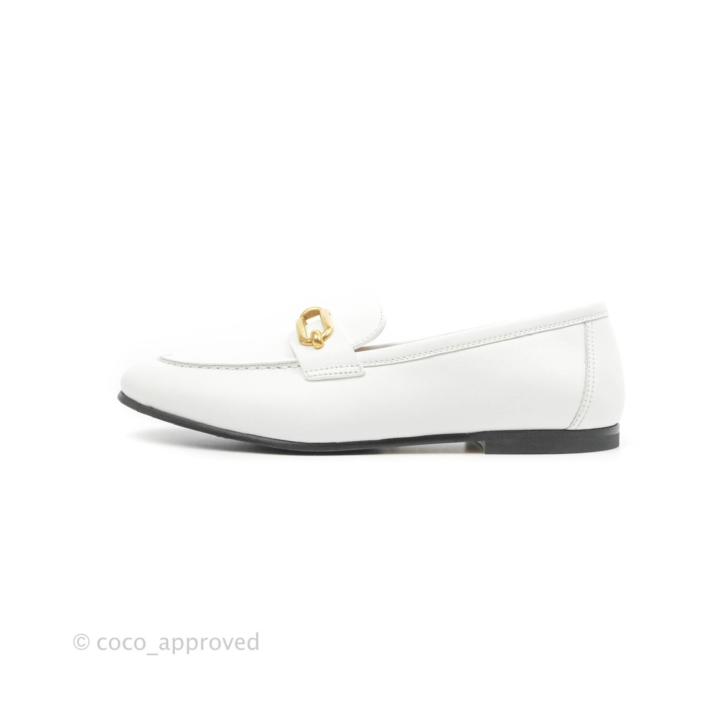 Hermès Colette Loafer in White Calfskin Size 35.5