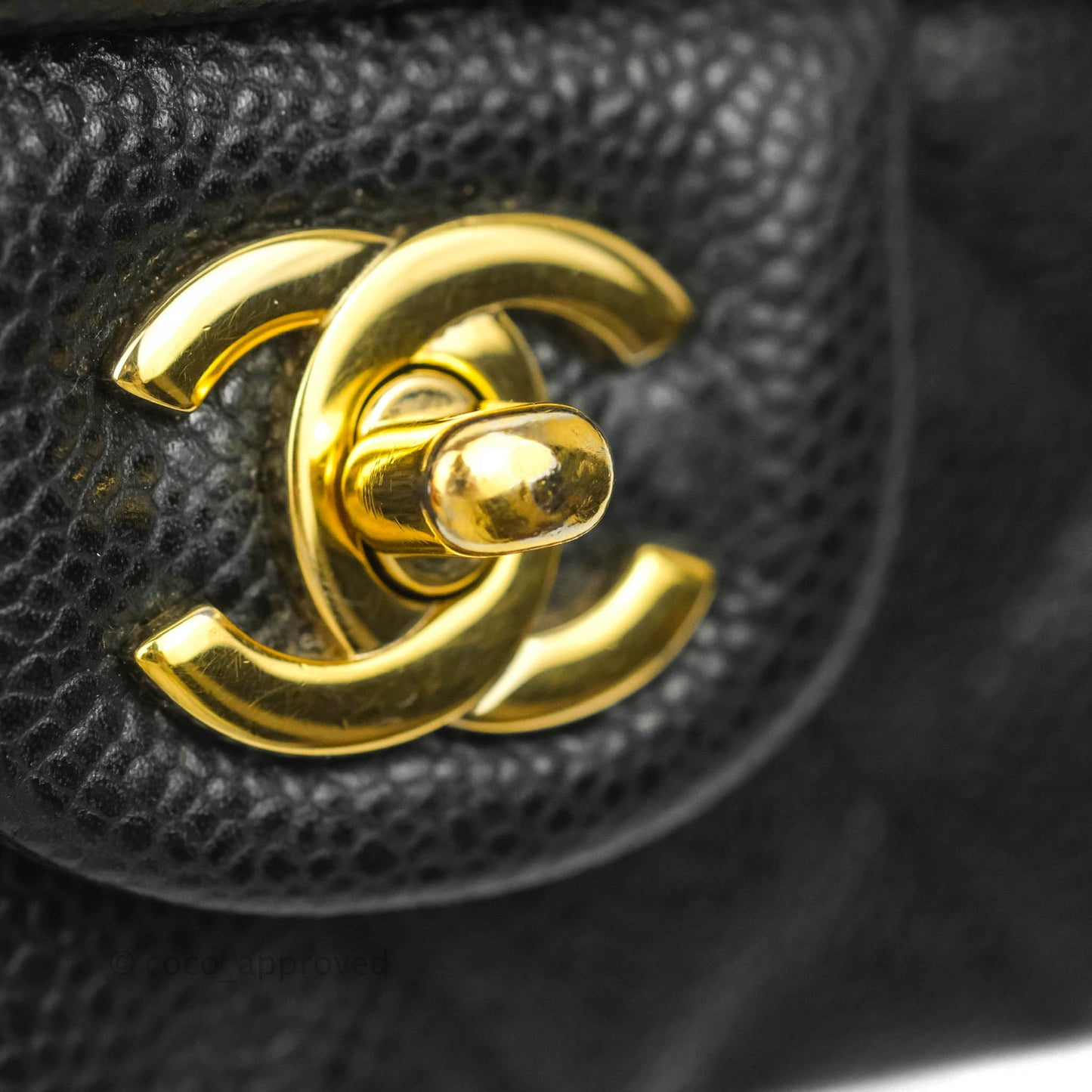 Chanel Quilted Mini Rectangular Flap Black Caviar Gold Hardware 18S