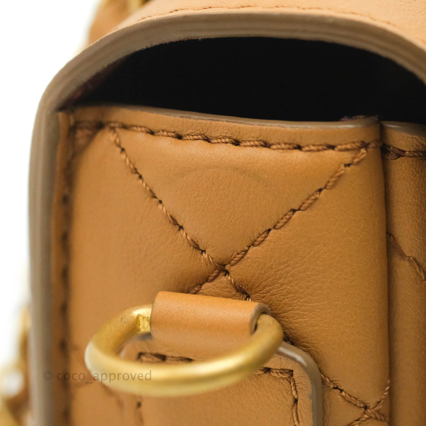 Chanel Quilted Flap With Coin Purse Caramel Calfskin Aged Gold Hardware 19K