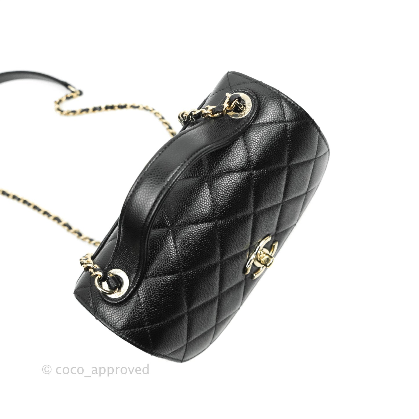 Chanel Small Quilted Business Affinity Flap Black Caviar Gold Hardware