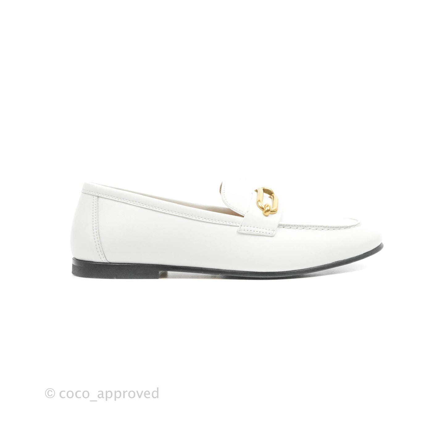 Hermès Colette Loafer in White Calfskin Size 35.5