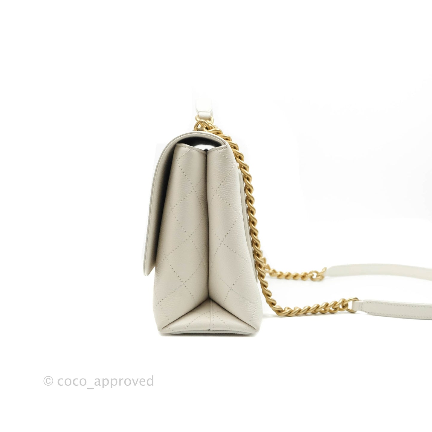 Chanel Medium Chic Affinity Grained Calfskin White Gold Hardware