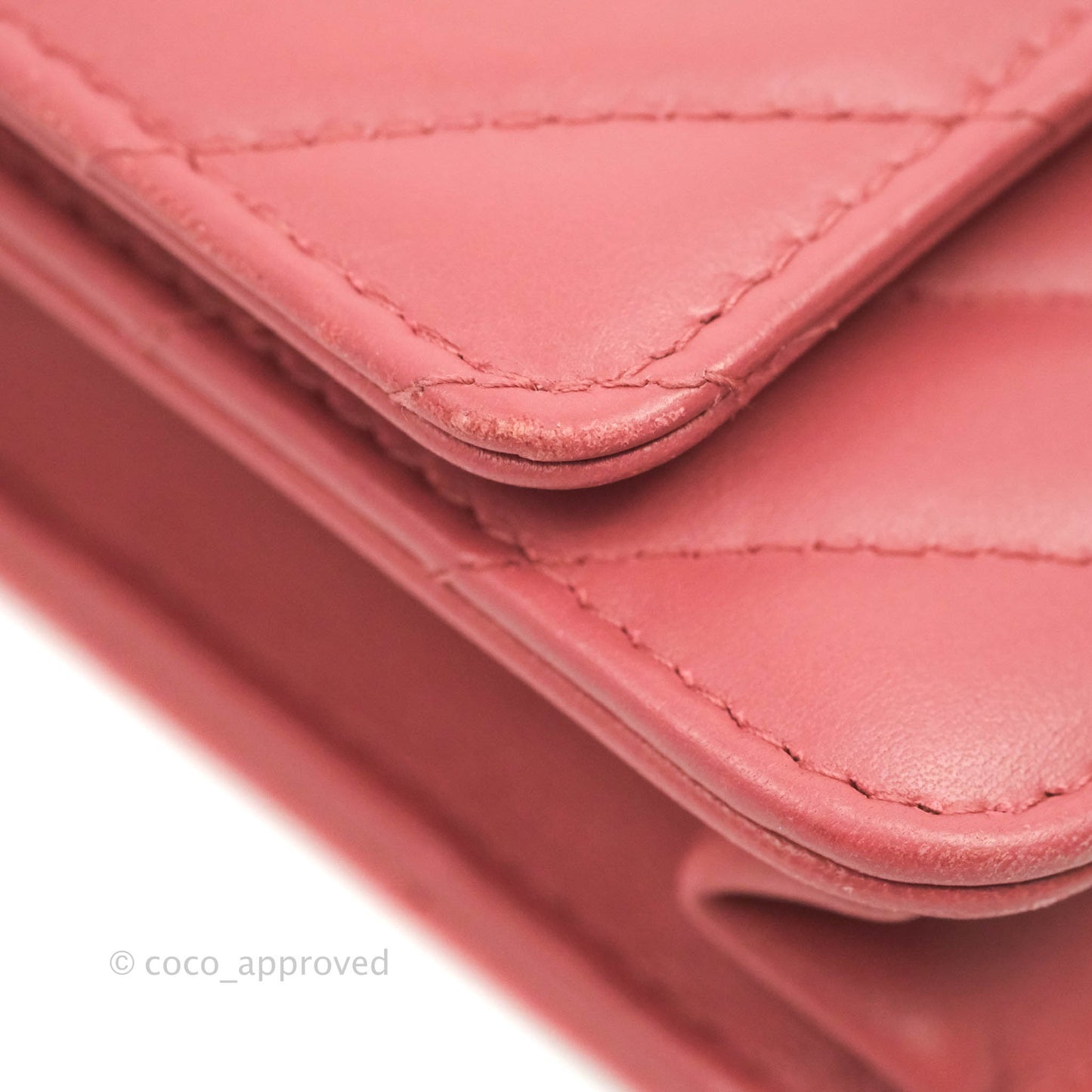 Chanel Trendy CC WOC Wallet on Chain Chevron Pink Lambskin Gold Hardware