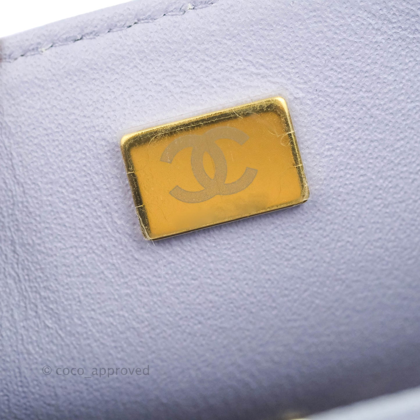 Chanel Quilted Mini Rectangular Lilac Lambskin Gold Hardware 21K