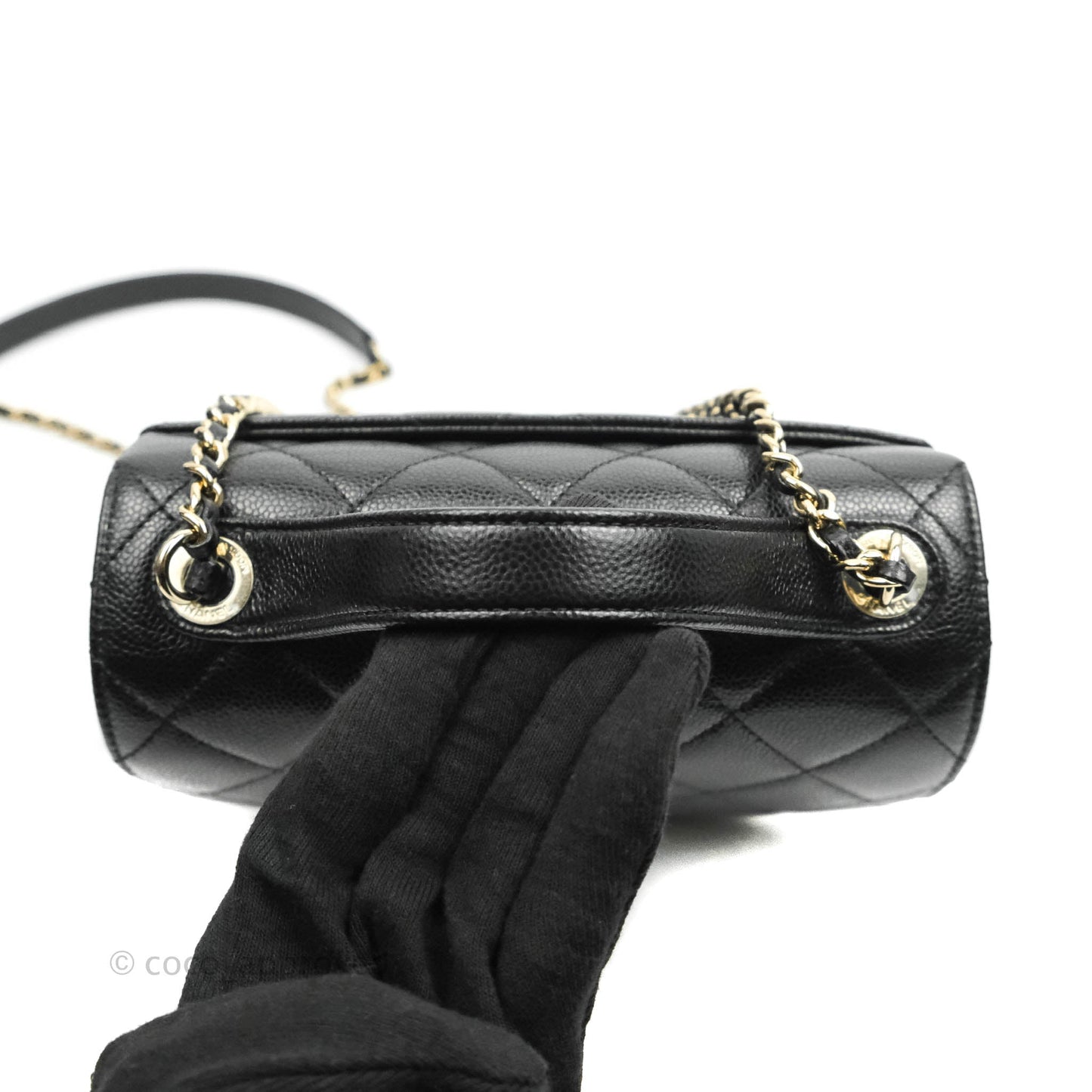Chanel Small Quilted Business Affinity Flap Black Caviar Gold Hardware