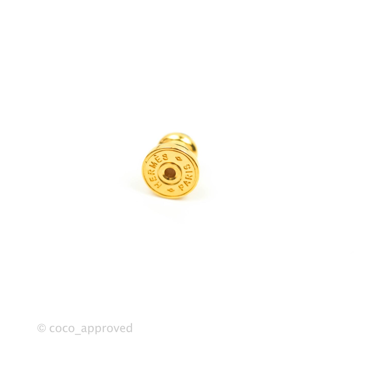 Hermès As De Coeur Drop Earrings Gold Swift Gold Hardware