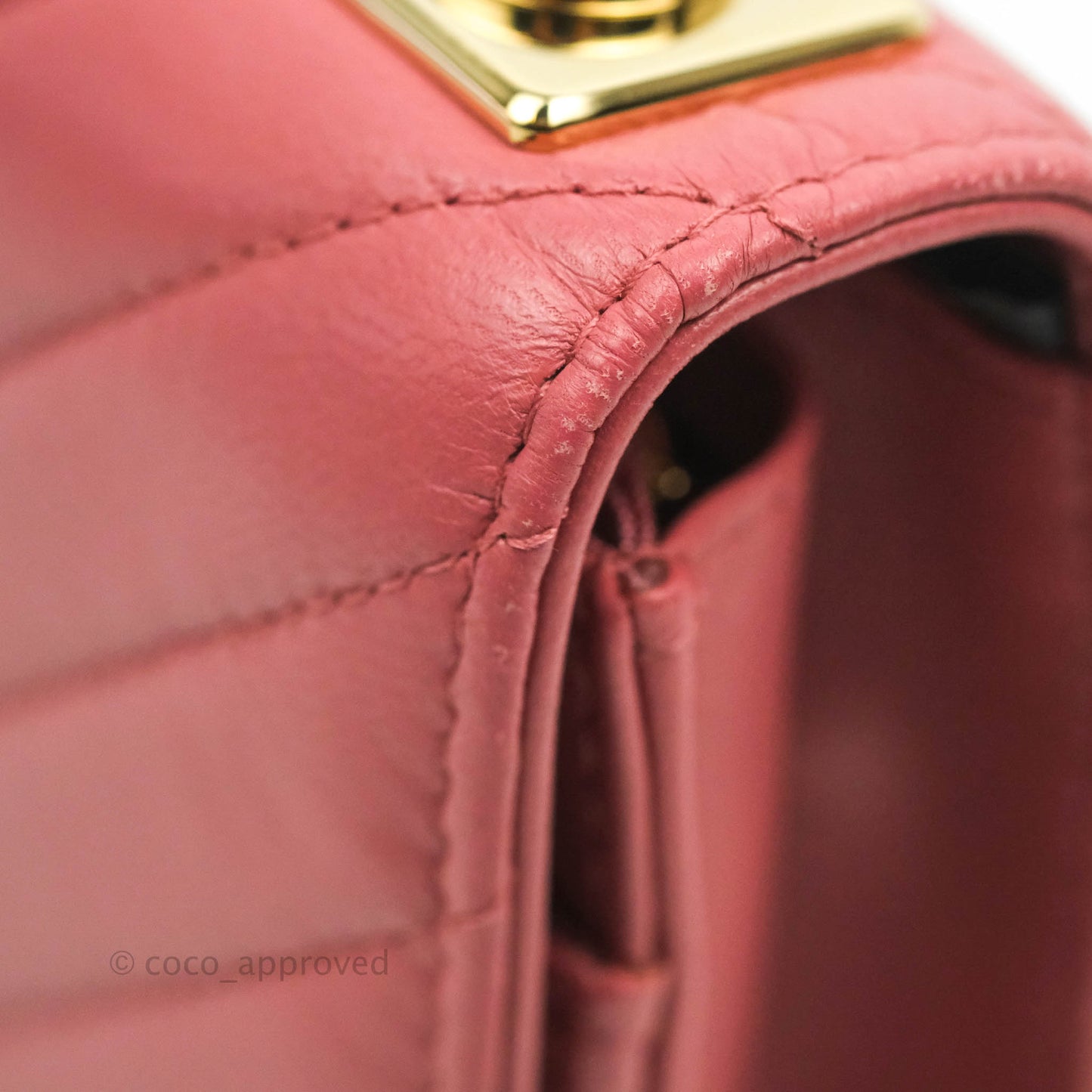 Chanel Trendy CC WOC Wallet on Chain Chevron Pink Lambskin Gold Hardware