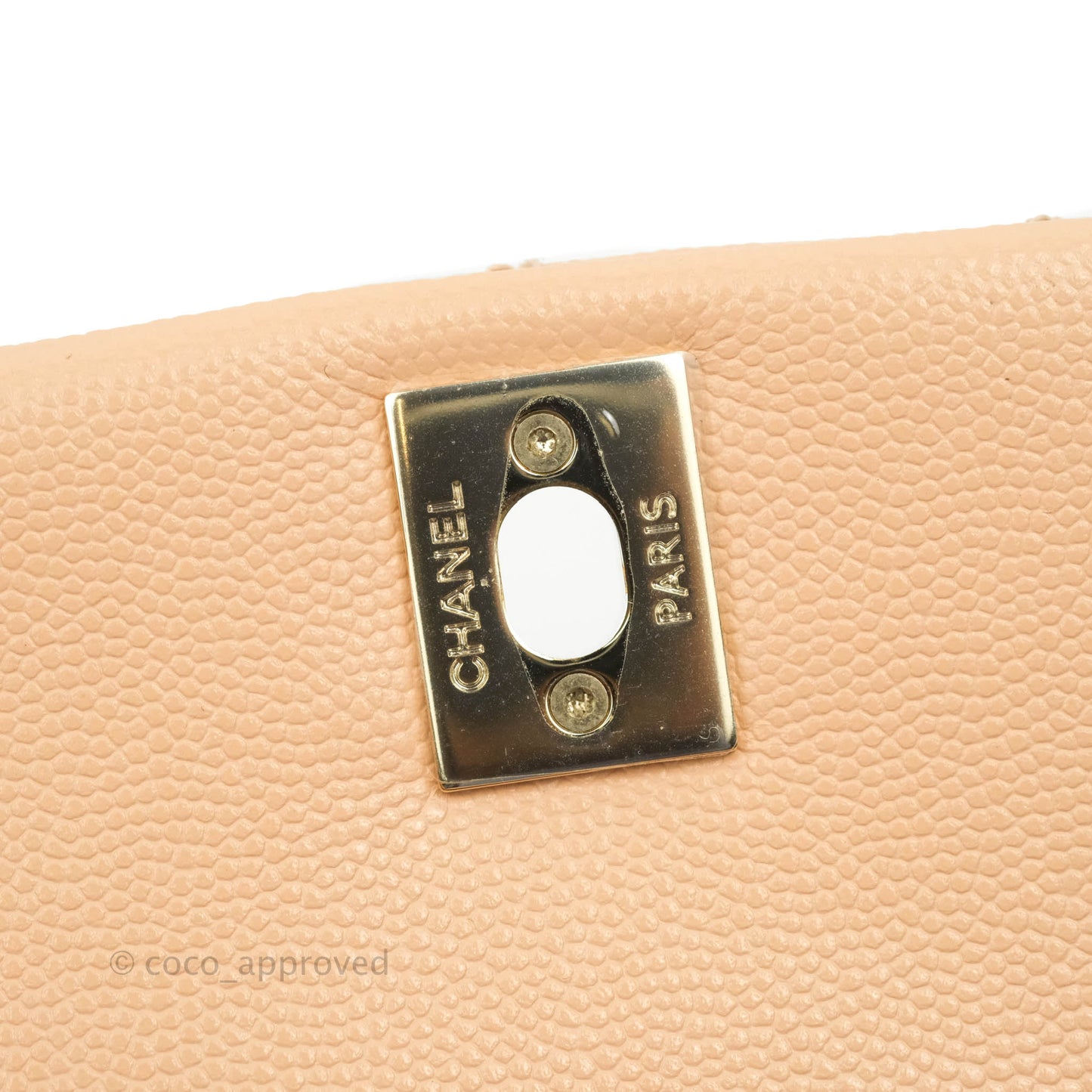 Chanel Extra Mini Coco Handle Quilted Beige Pink Caviar Gold Hardware 21A