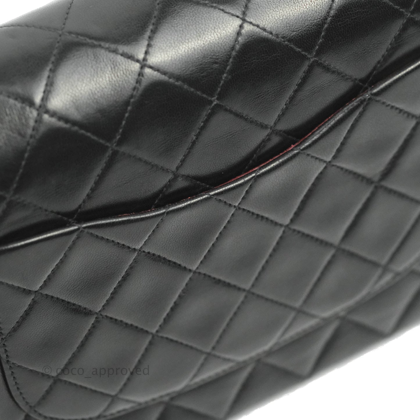Chanel Vintage Classic M/L Medium Double Flap Black Lambskin 24K Gold Hardware