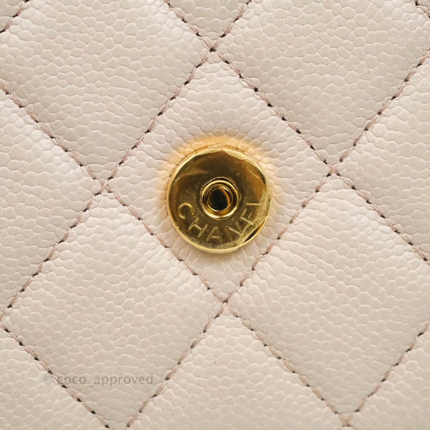 Chanel Quilted WOC Lilac Caviar CC Coco Chain Gold Hardware