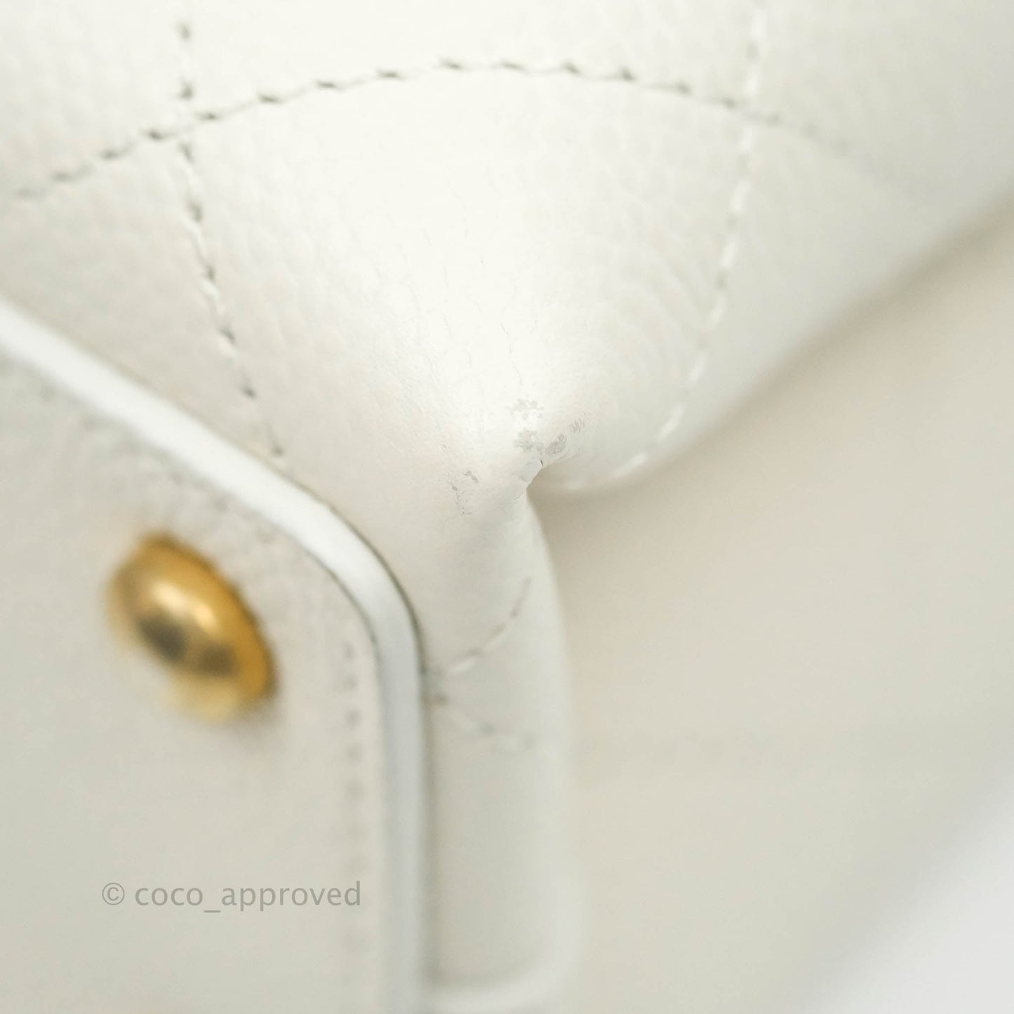 Chanel Medium Chic Affinity Grained Calfskin White Gold Hardware