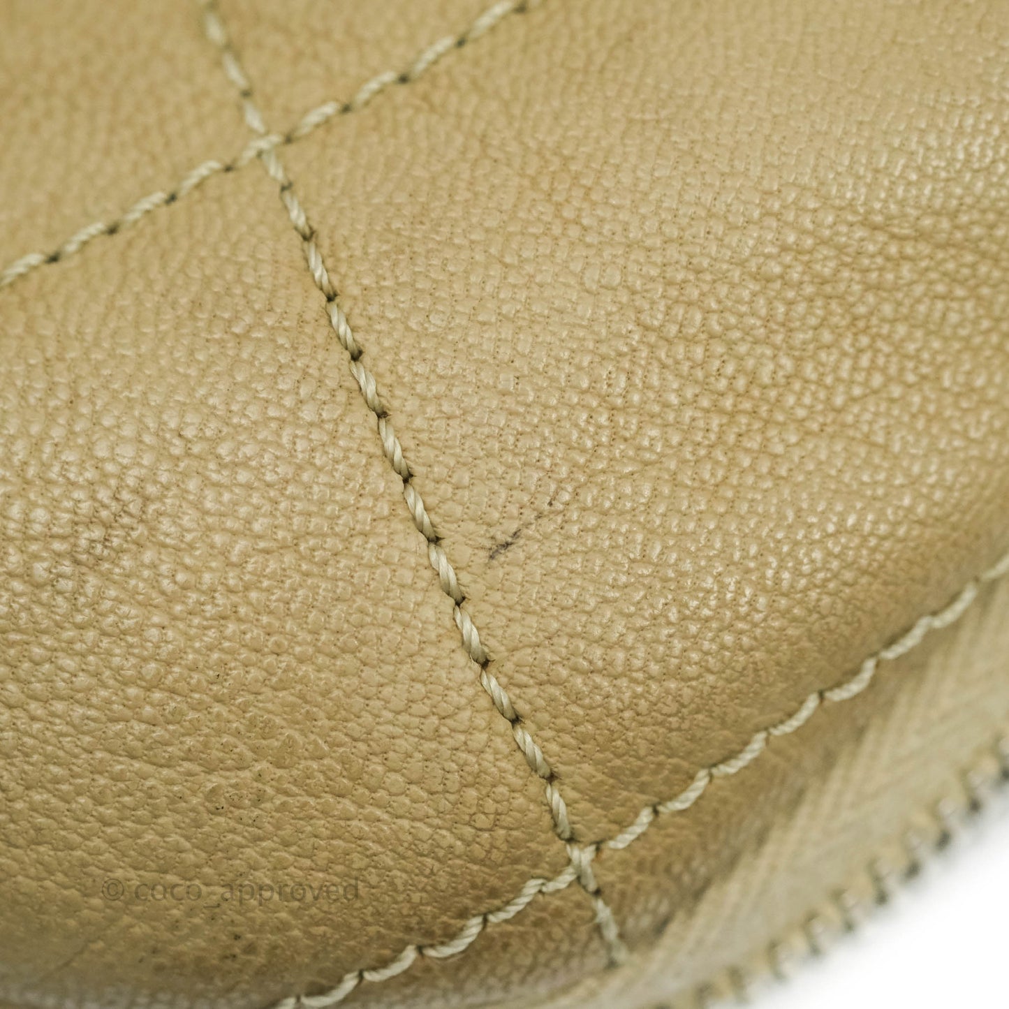Chanel Yacht Expandable Shoulder Bag Beige Calfskin Tote