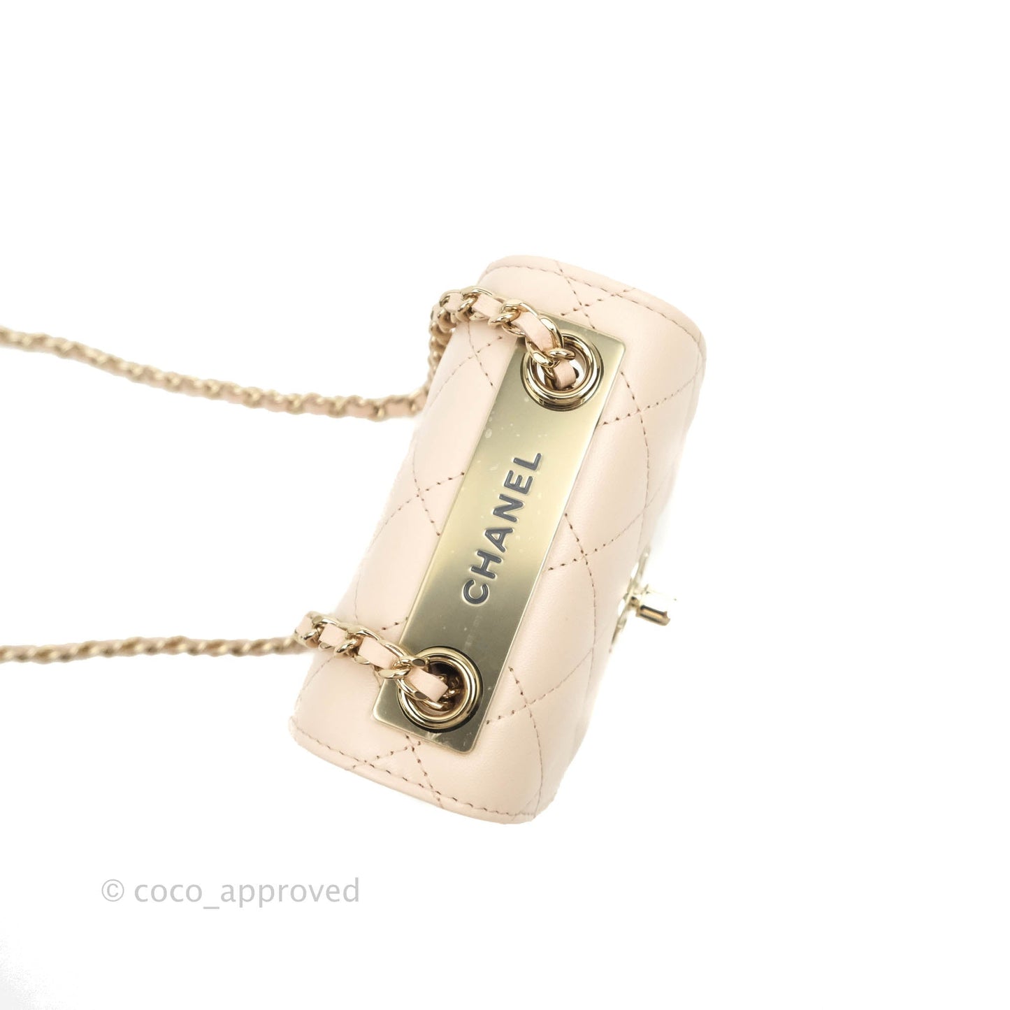 Chanel Mini Quilted Trendy CC Clutch With Chain Rose Clair Pink Lambskin Gold Hardware