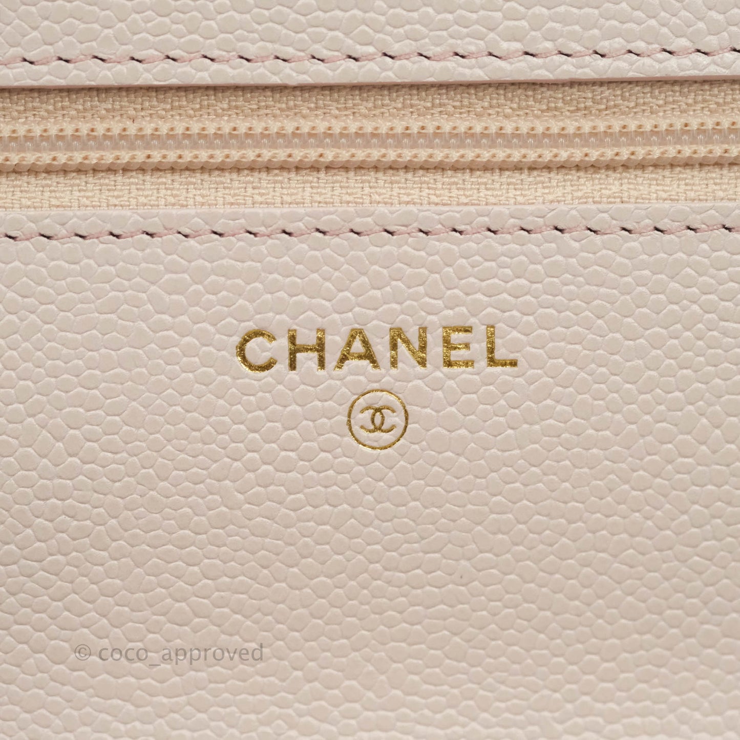 Chanel Quilted WOC Lilac Caviar CC Coco Chain Gold Hardware