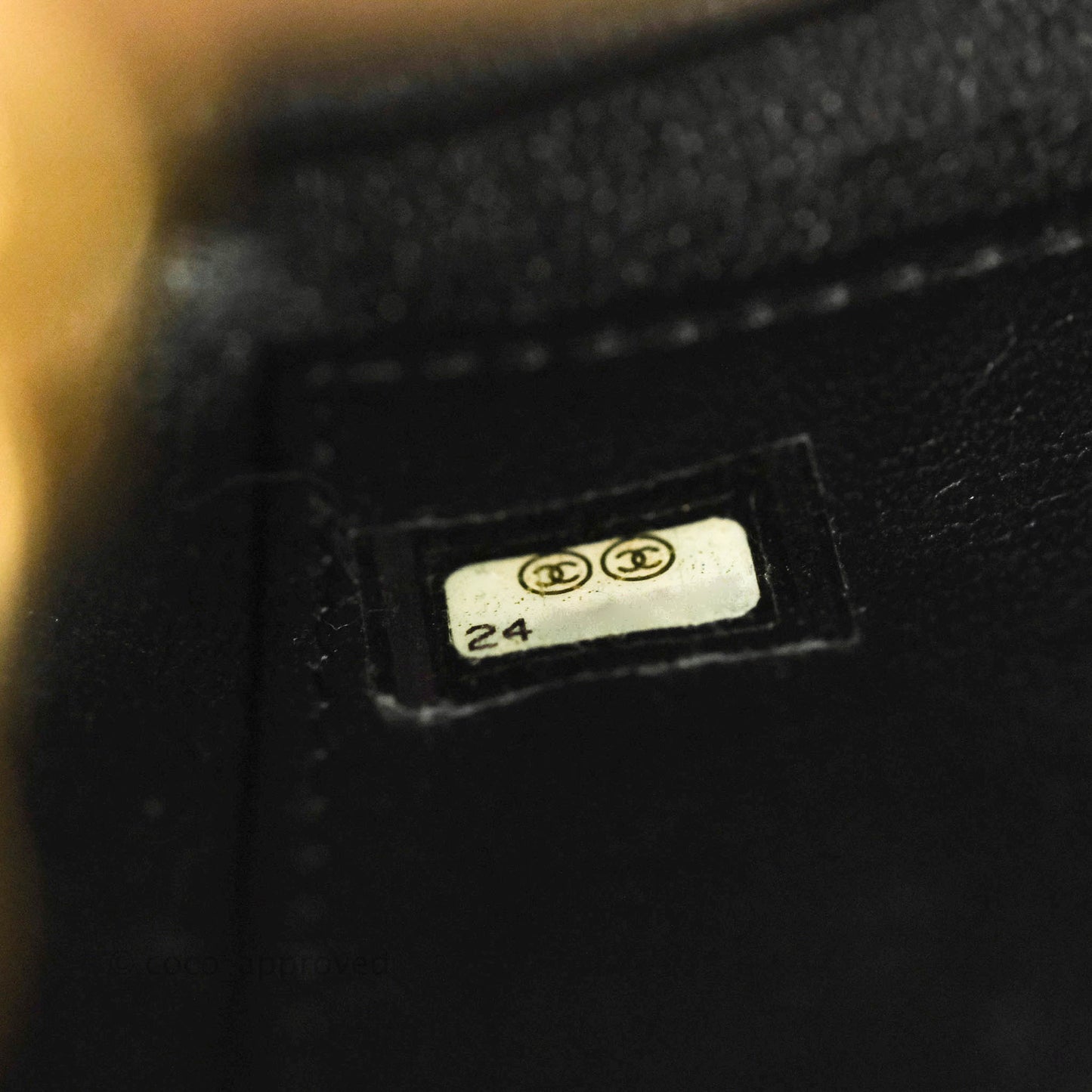 Chanel Quilted Medium CC Filigree Flap Beige Black Caviar