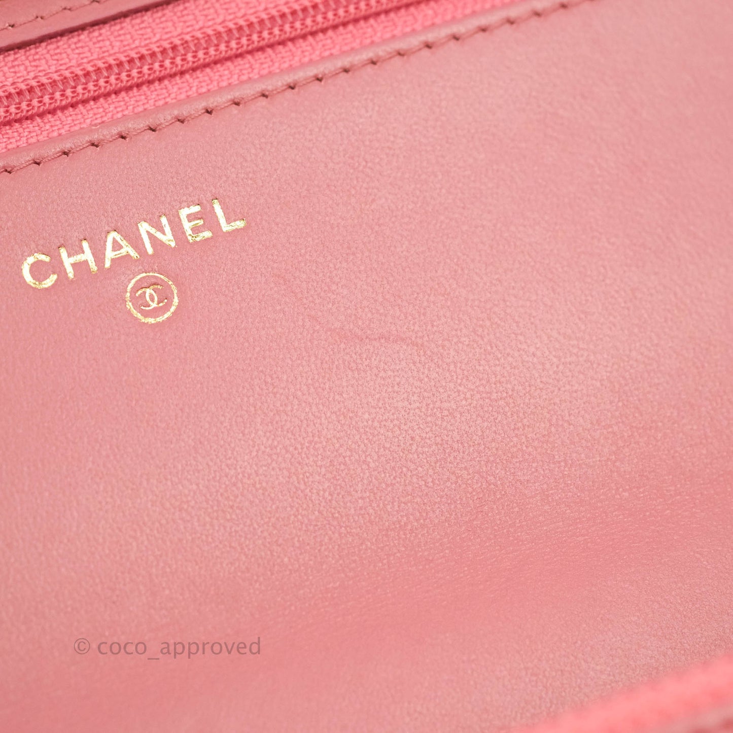 Chanel Trendy CC WOC Wallet on Chain Chevron Pink Lambskin Gold Hardware