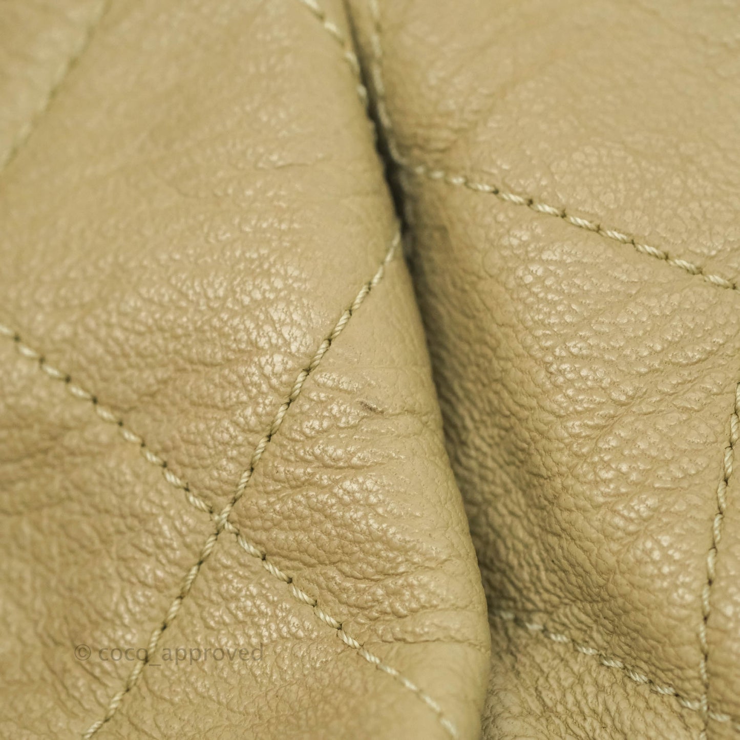 Chanel Yacht Expandable Shoulder Bag Beige Calfskin Tote