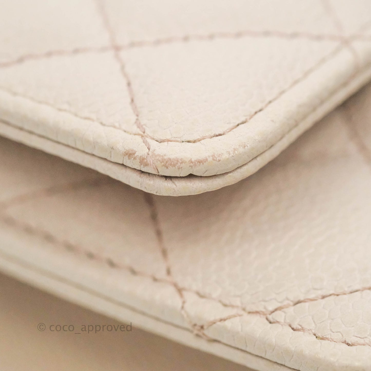 Chanel Quilted WOC Lilac Caviar CC Coco Chain Gold Hardware