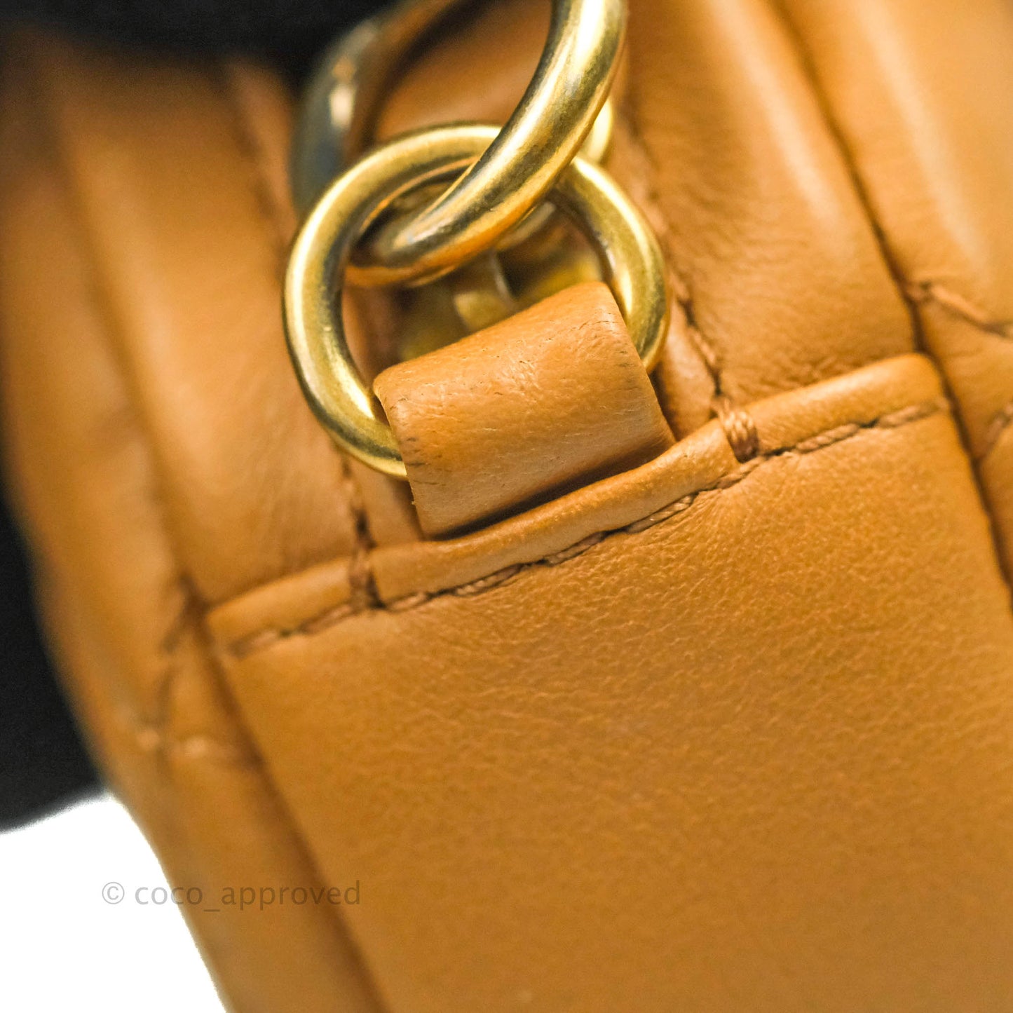 Chanel Quilted Flap With Coin Purse Caramel Calfskin Aged Gold Hardware 19K