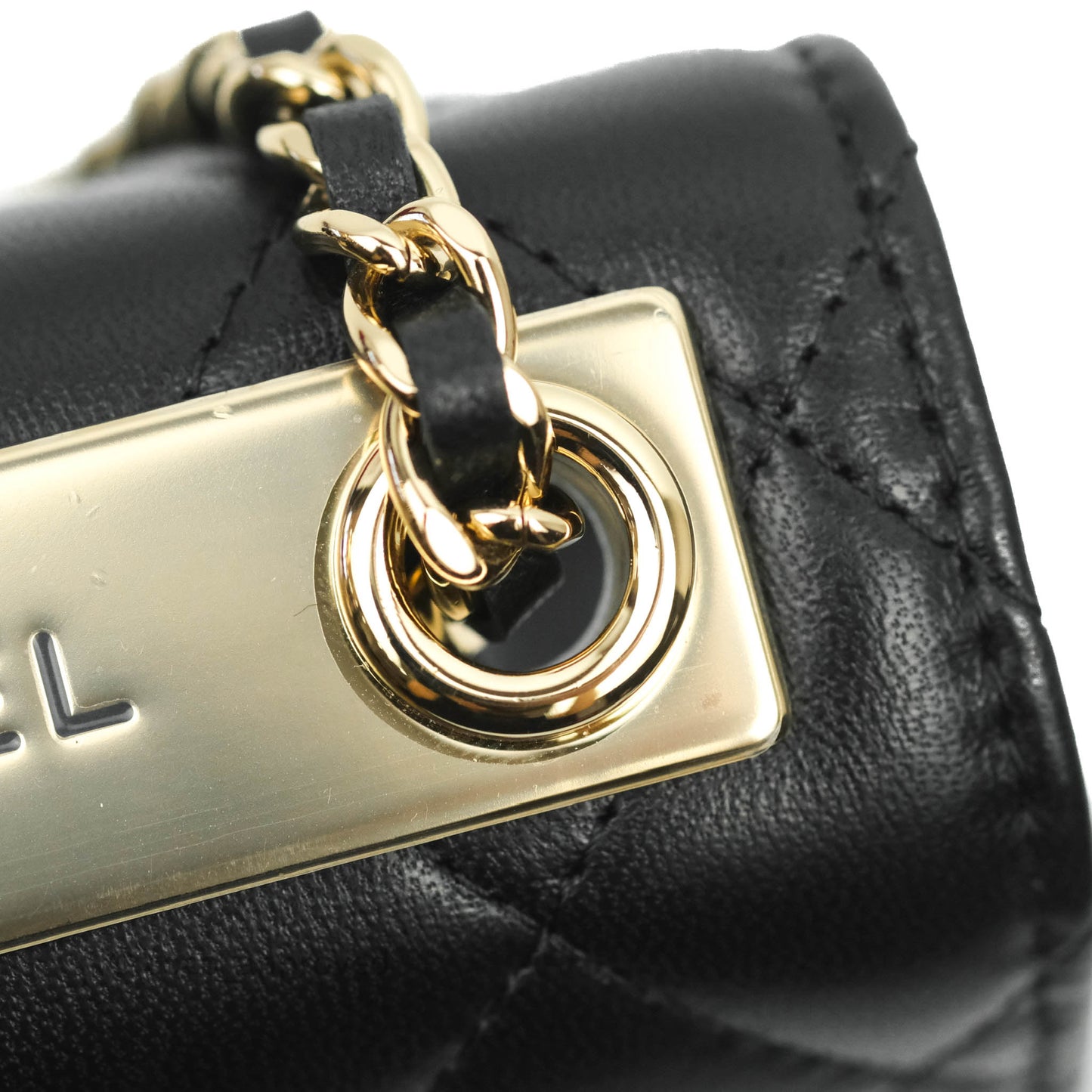 Chanel Small Quilted Trendy CC Clutch With Chain Black Lambskin Gold Hardware