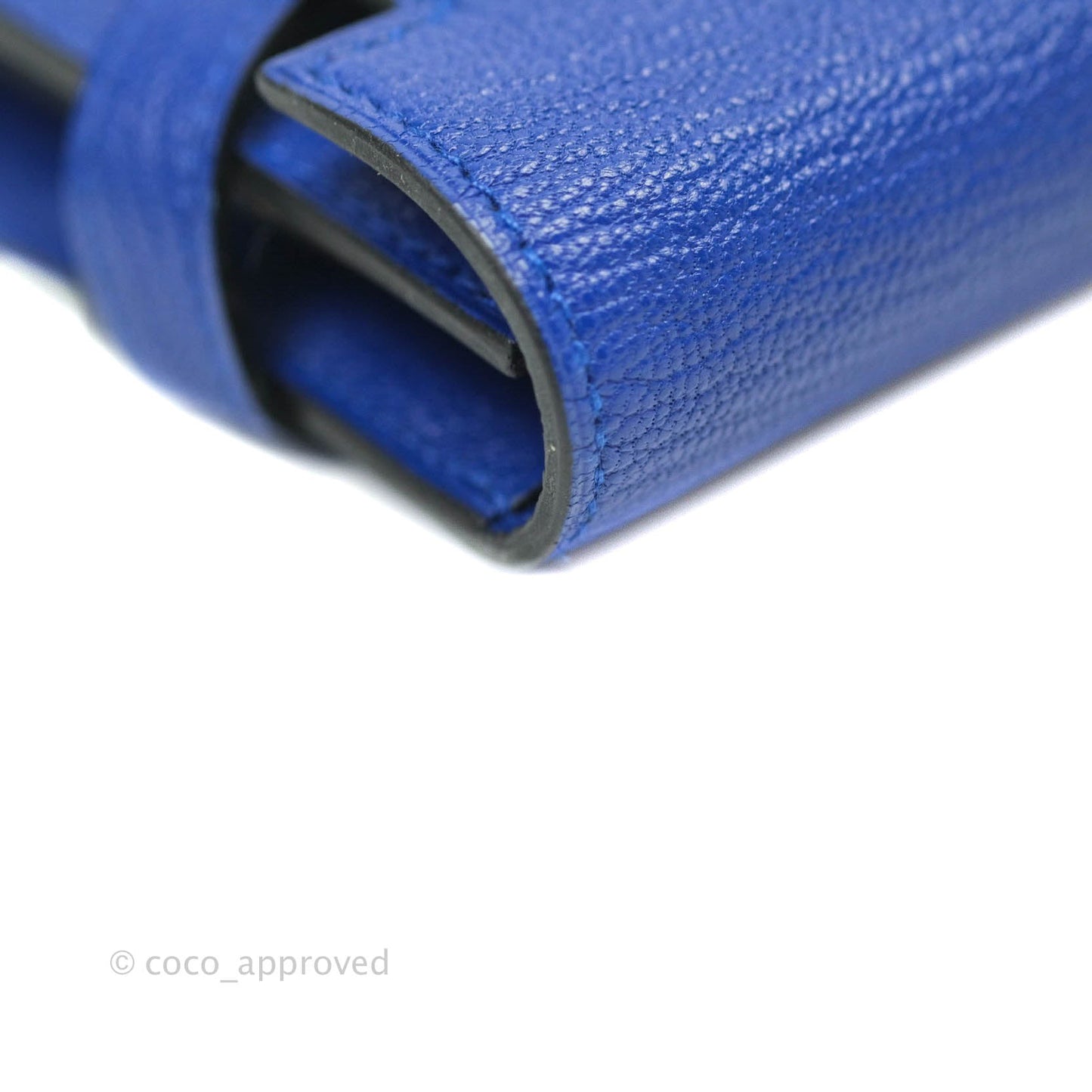 Hermès Kelly Wallet Chevre Mysore Bleu Electrique Gold Hardware