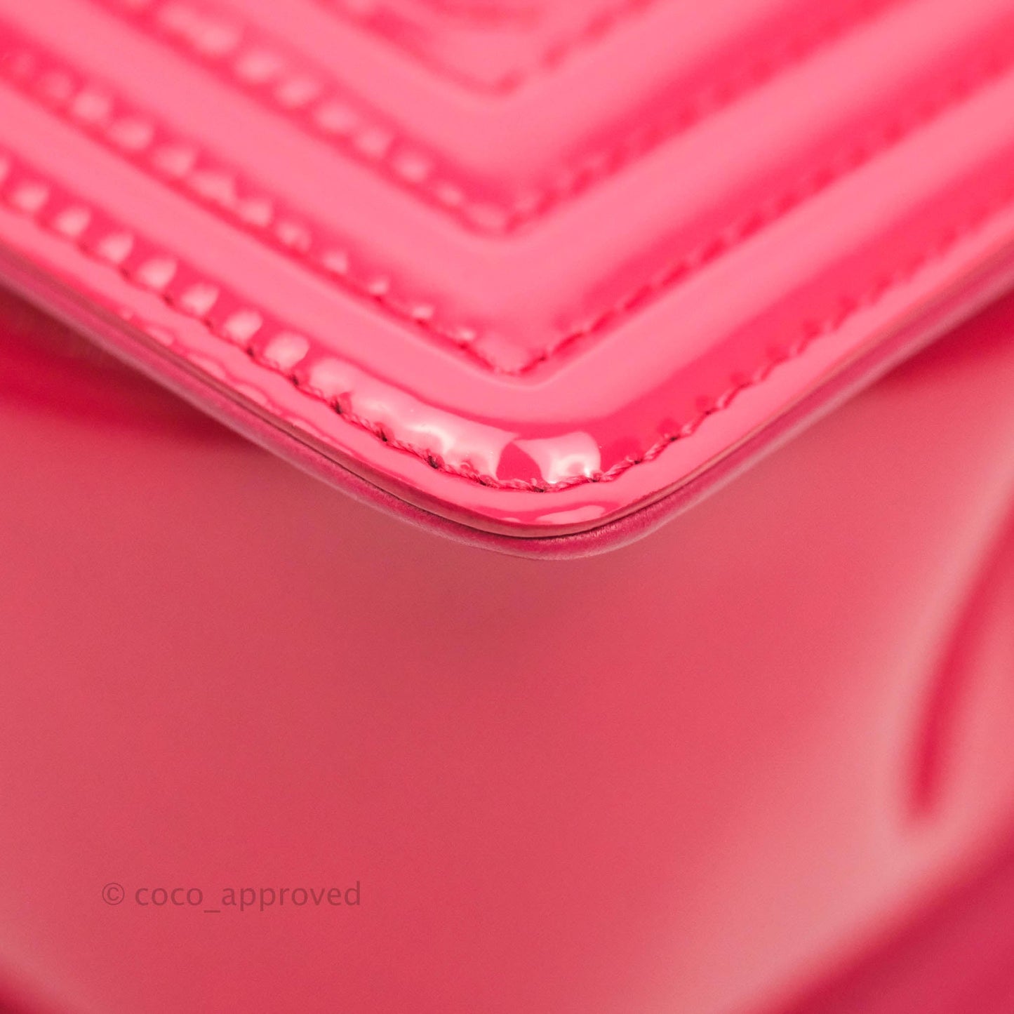 Chanel Quilted Medium Boy Bag Pink Patent Pink & Silver Hardware