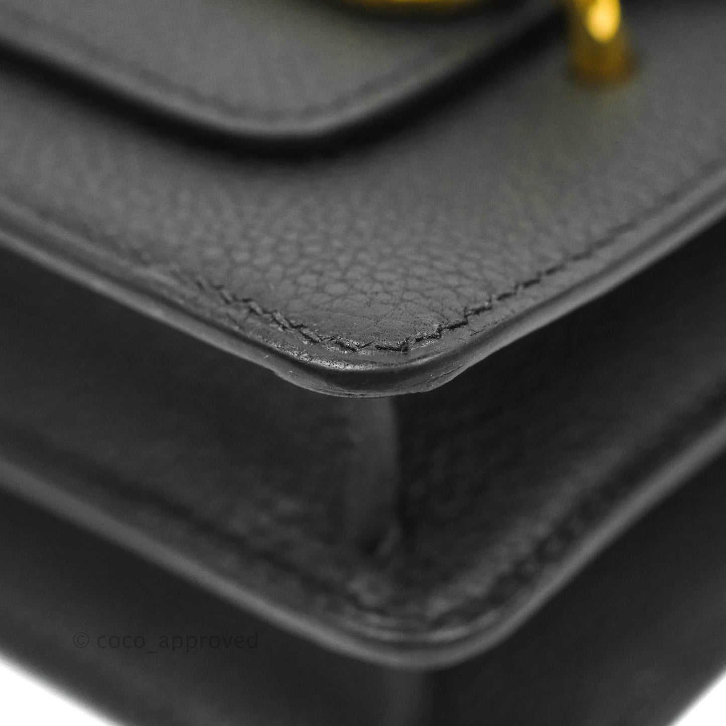 Hermès Roulis Mini 18 Black Clemence Gold Hardware