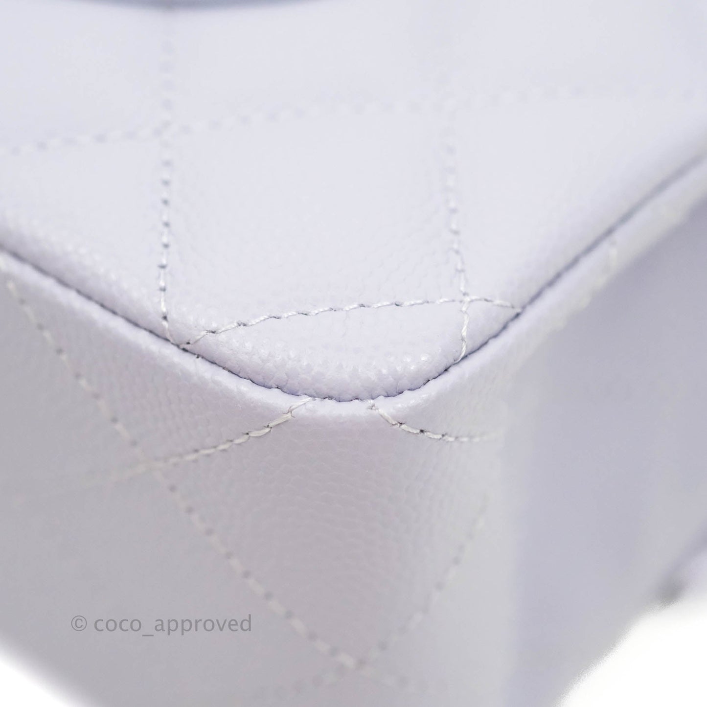 Chanel Classic Small S/M Flap Lilac Caviar Silver Hardware 21K