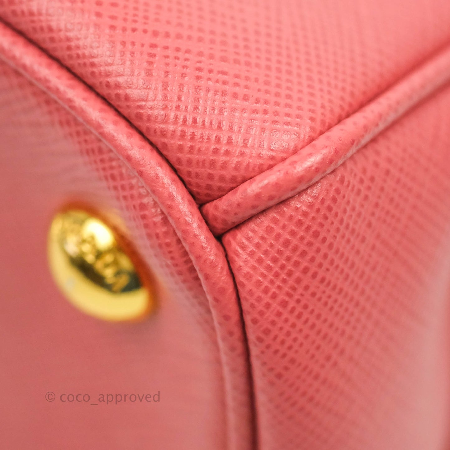 Prada Small Lux Galleria Bag Tamaris Saffiano Gold Hardware