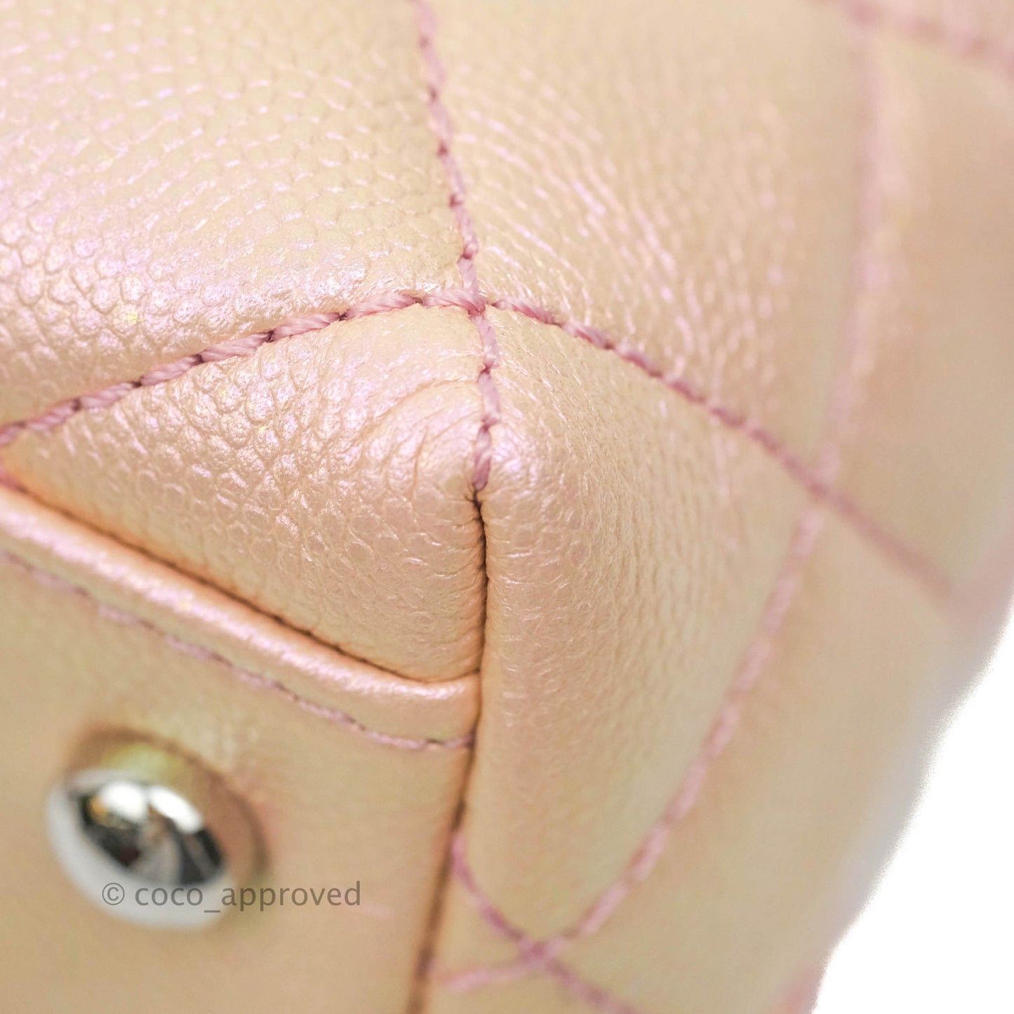 Chanel Extra Mini Coco Handle Iridescent Pink Caviar Rainbow Hardware