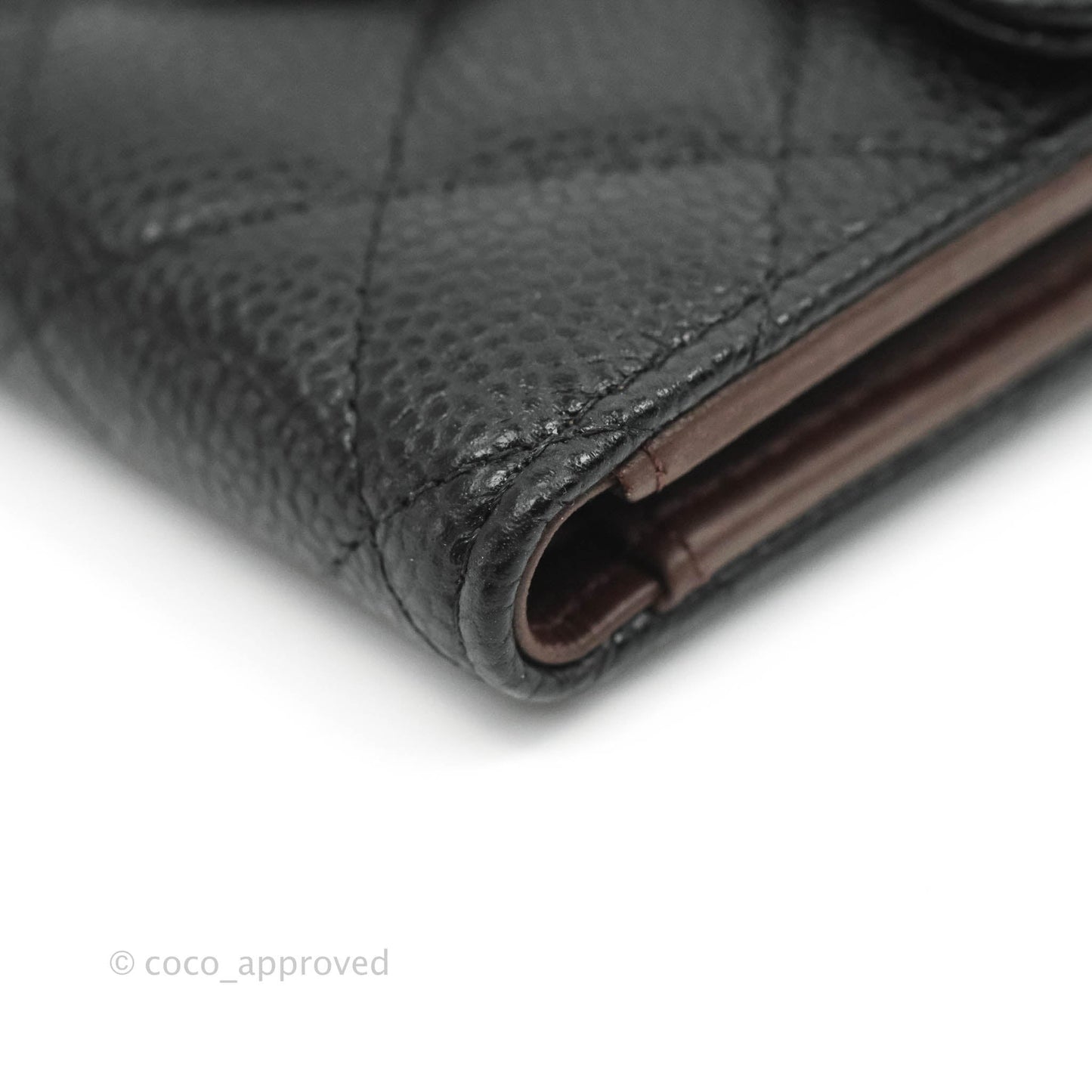 Chanel Classic Flap Wallet Black Caviar Gold Hardware