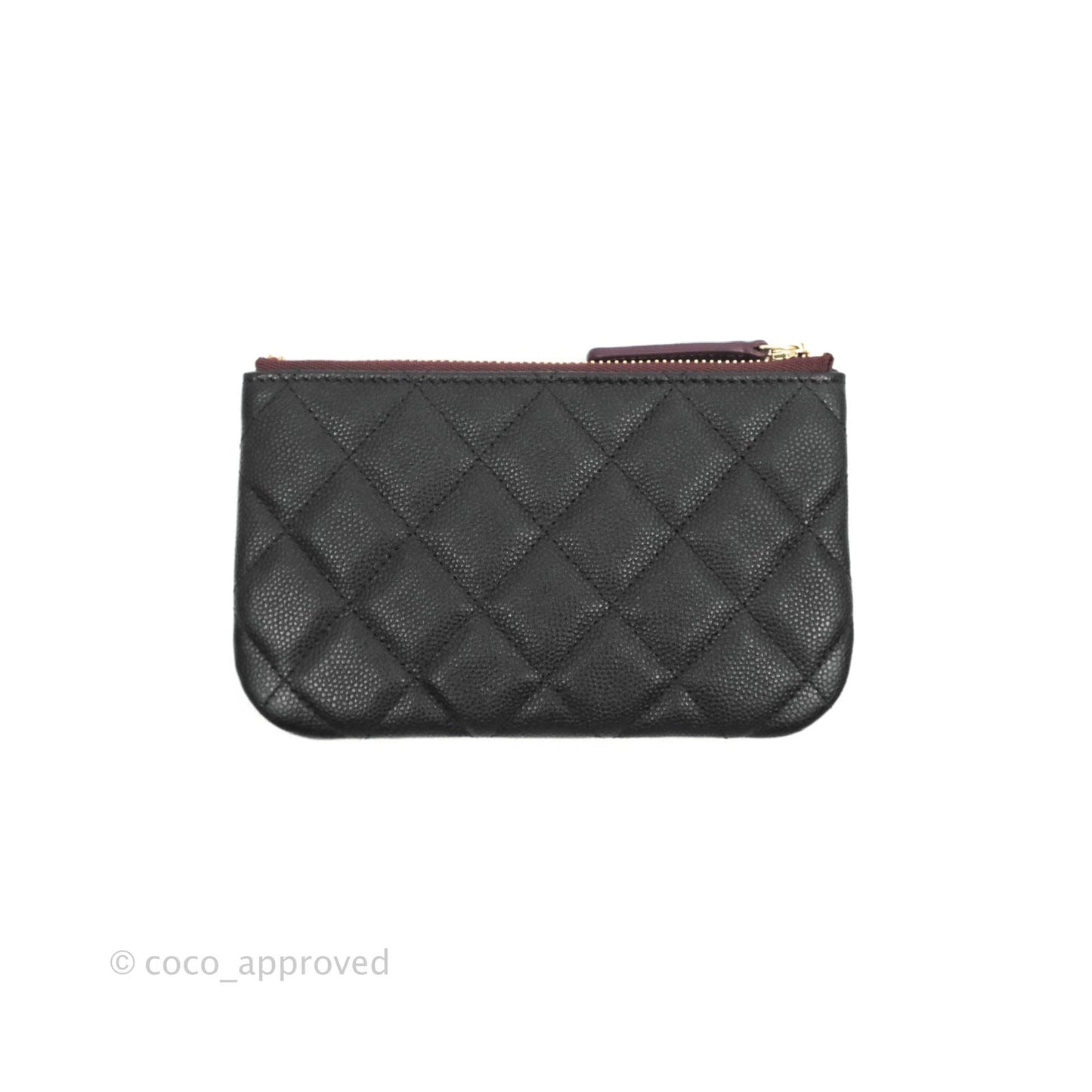 Chanel Quilted Mini O Case Black Caviar Gold Hardware