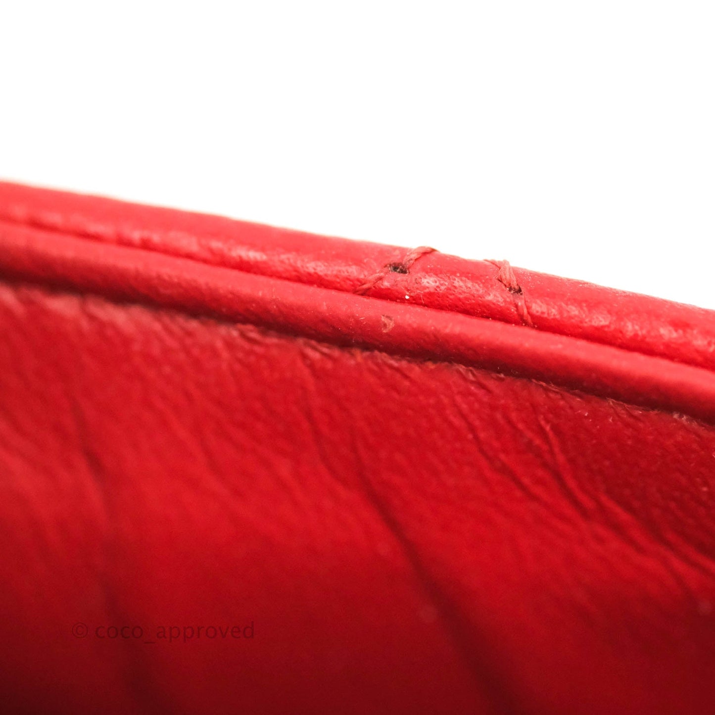 Chanel Quilted Mini Rectangular Flap Red Caviar Silver Hardware