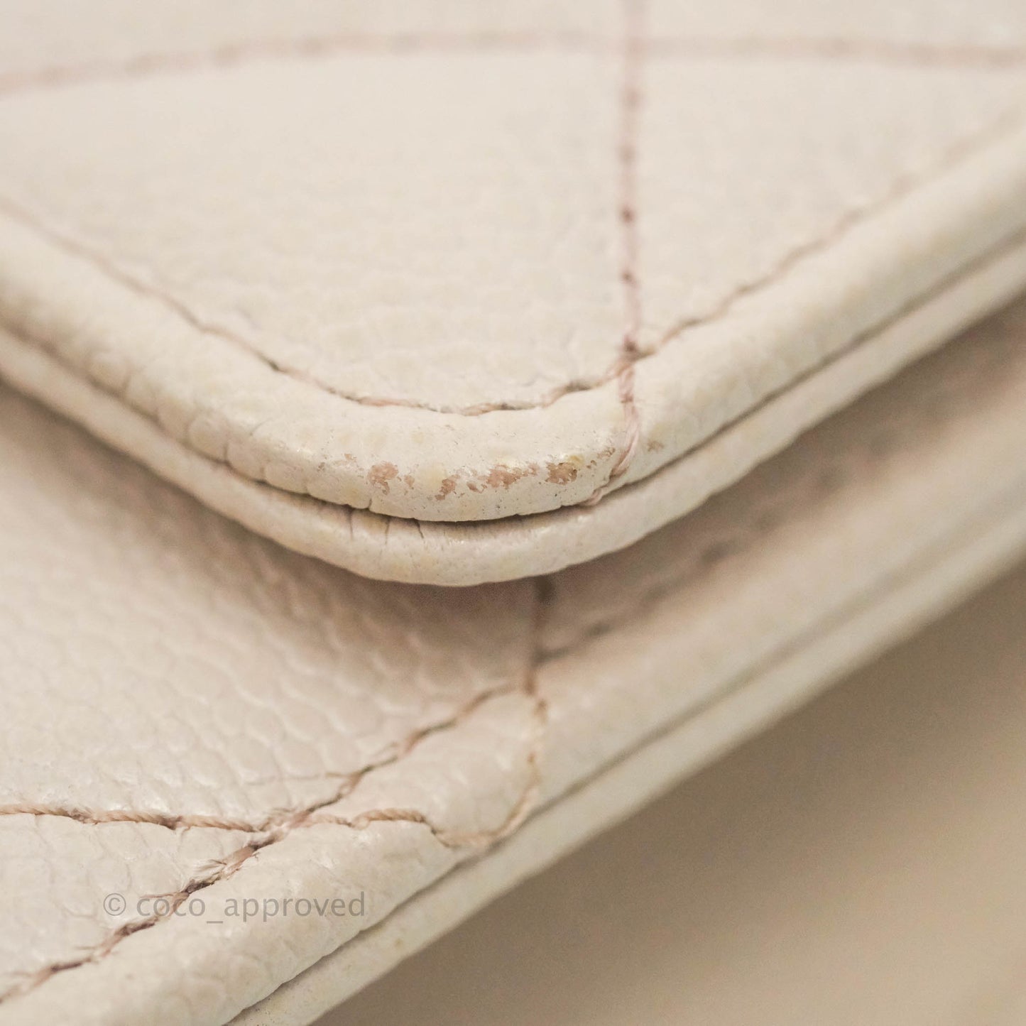 Chanel Quilted WOC Lilac Caviar CC Coco Chain Gold Hardware