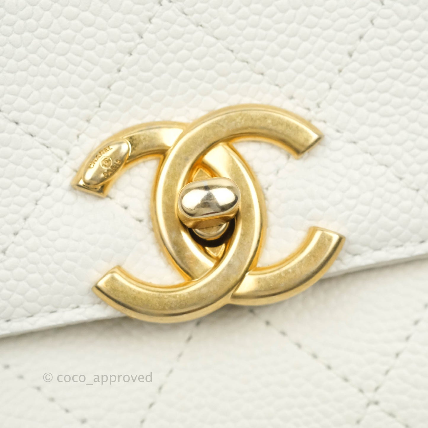 Chanel Medium Chic Affinity Grained Calfskin White Gold Hardware