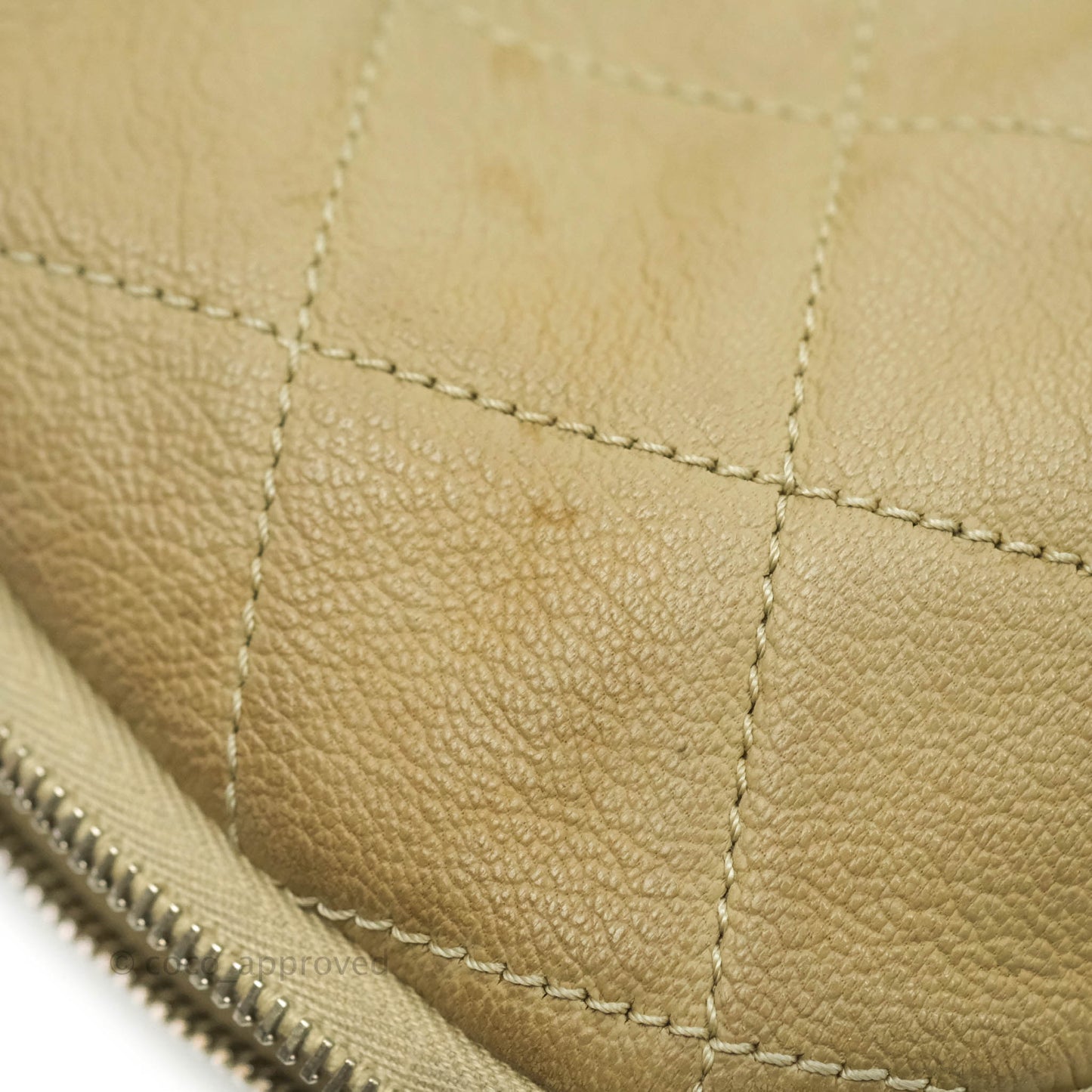 Chanel Yacht Expandable Shoulder Bag Beige Calfskin Tote