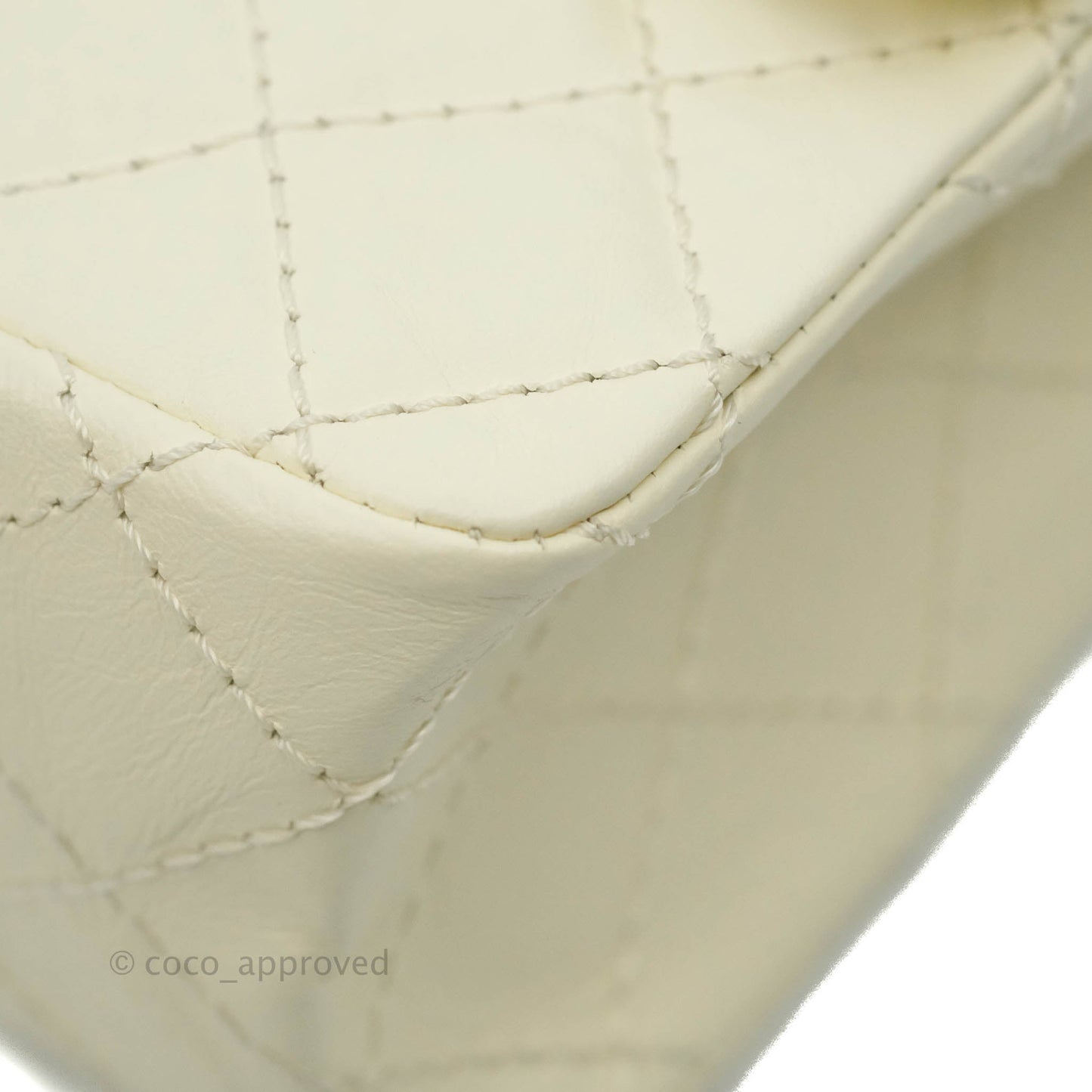 Chanel Mini Reissue 224 White Ivory Aged Calfskin Aged Gold Hardware