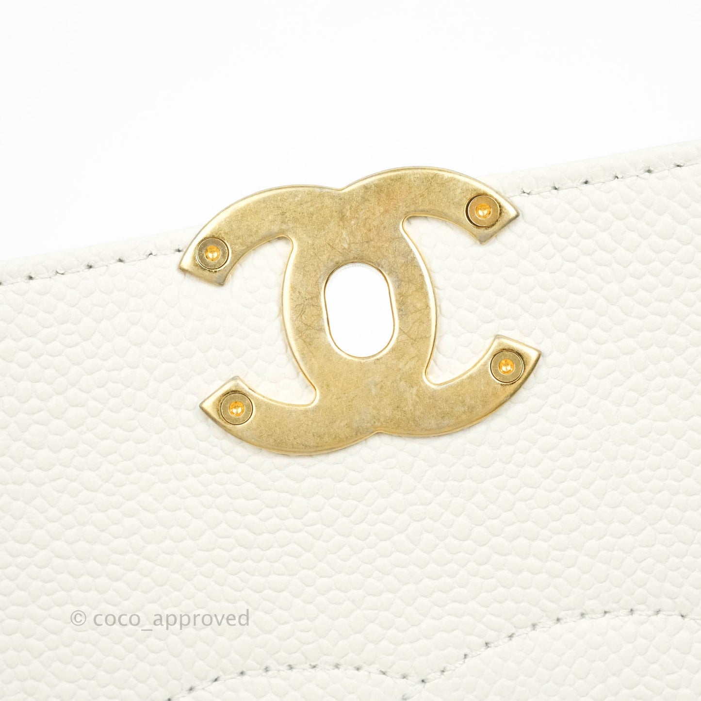 Chanel Medium Chic Affinity Grained Calfskin White Gold Hardware