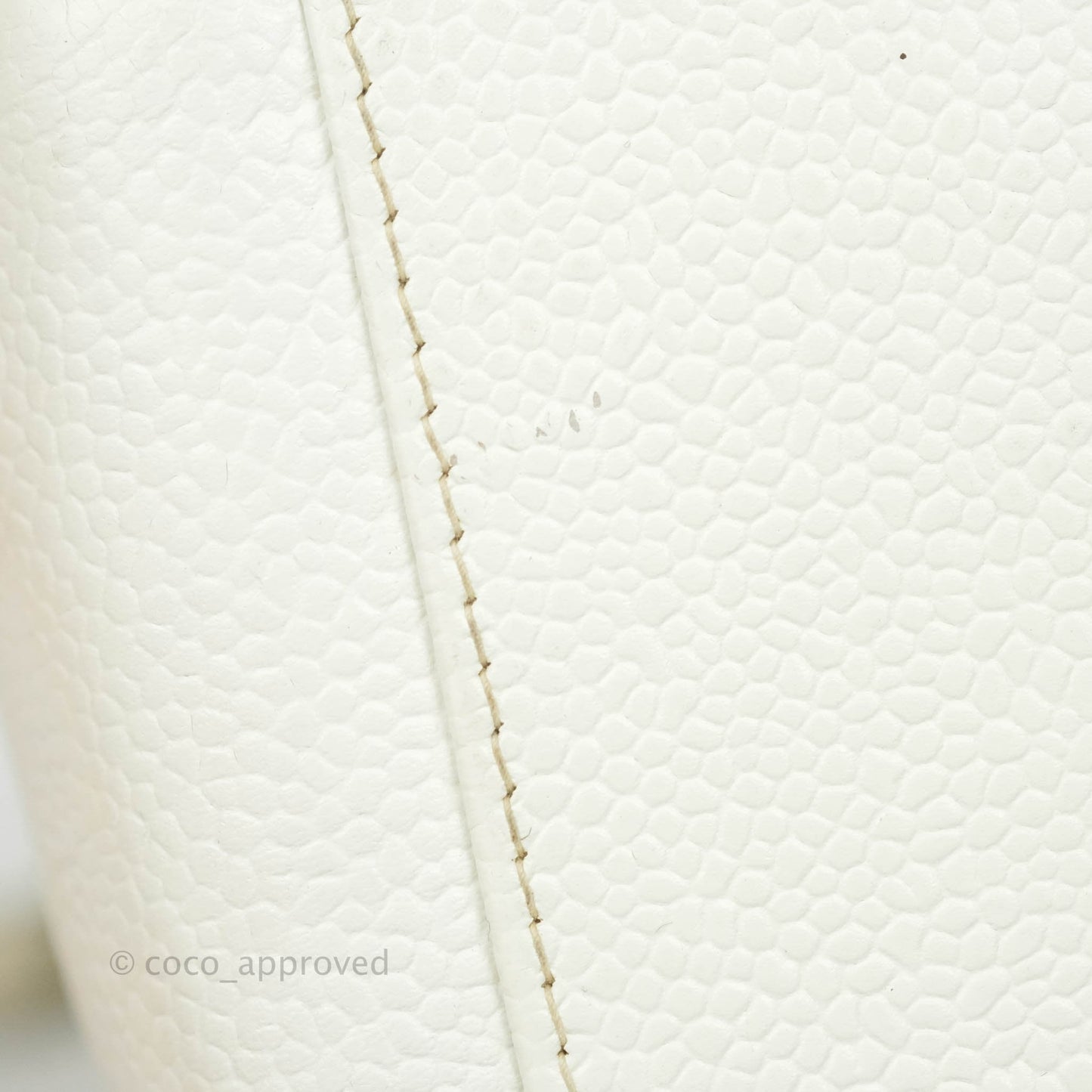 Chanel Vintage Medium Classic Quilted Diana Flap Bag White Caviar Silver Hardware