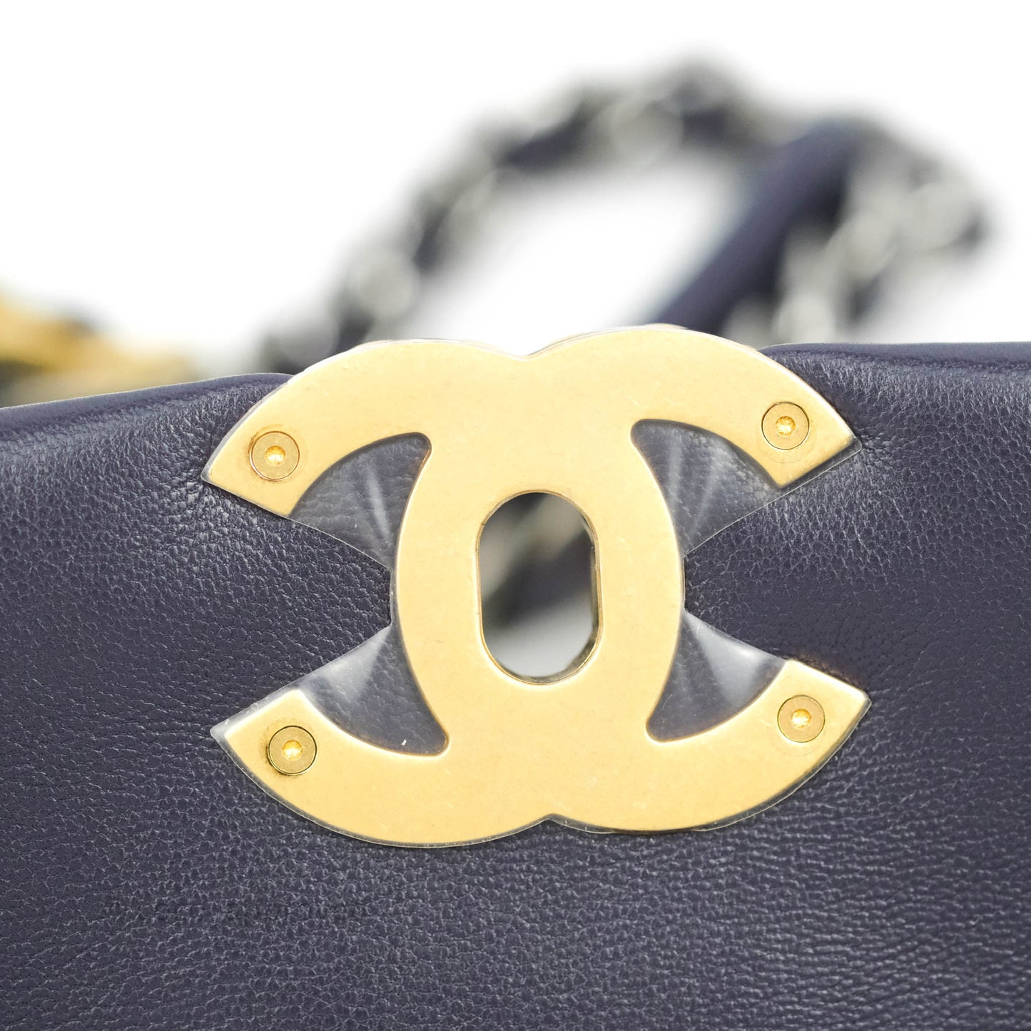 Chanel 19 Small Dark Purple Mixed Hardware