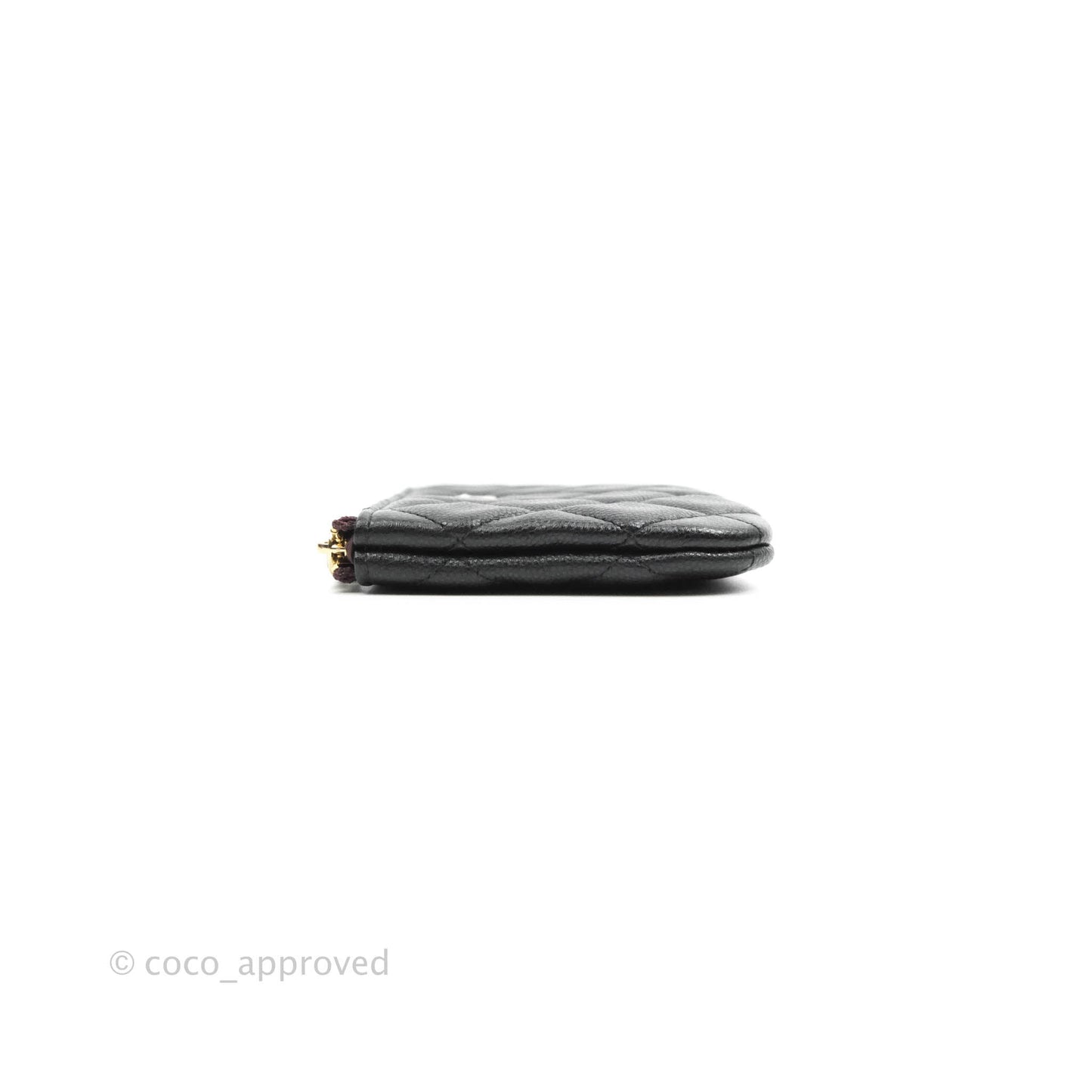 Chanel Quilted Mini O Case Black Caviar Gold Hardware