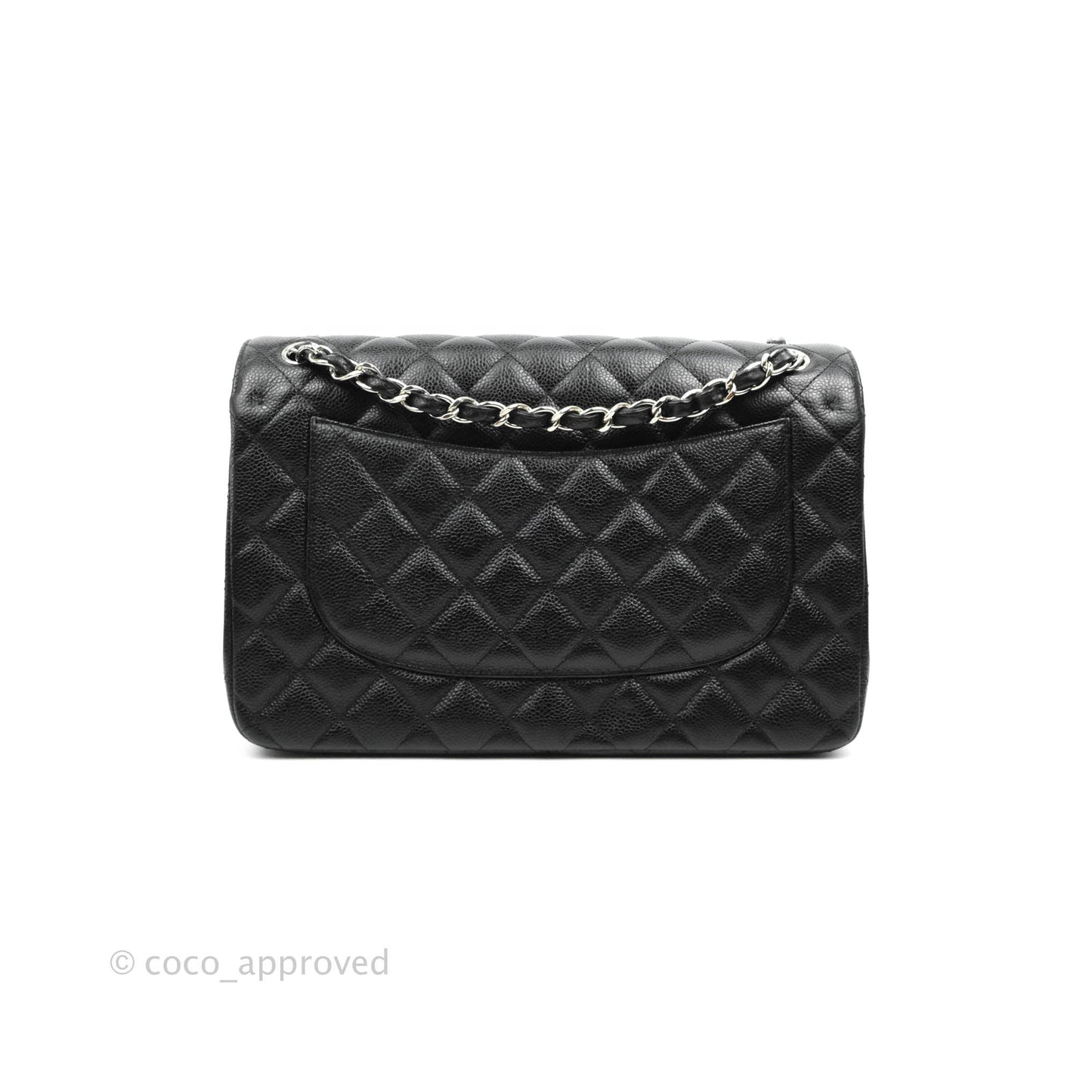Chanel Jumbo Double Flap Black Caviar Silver Hardware⁣⁣